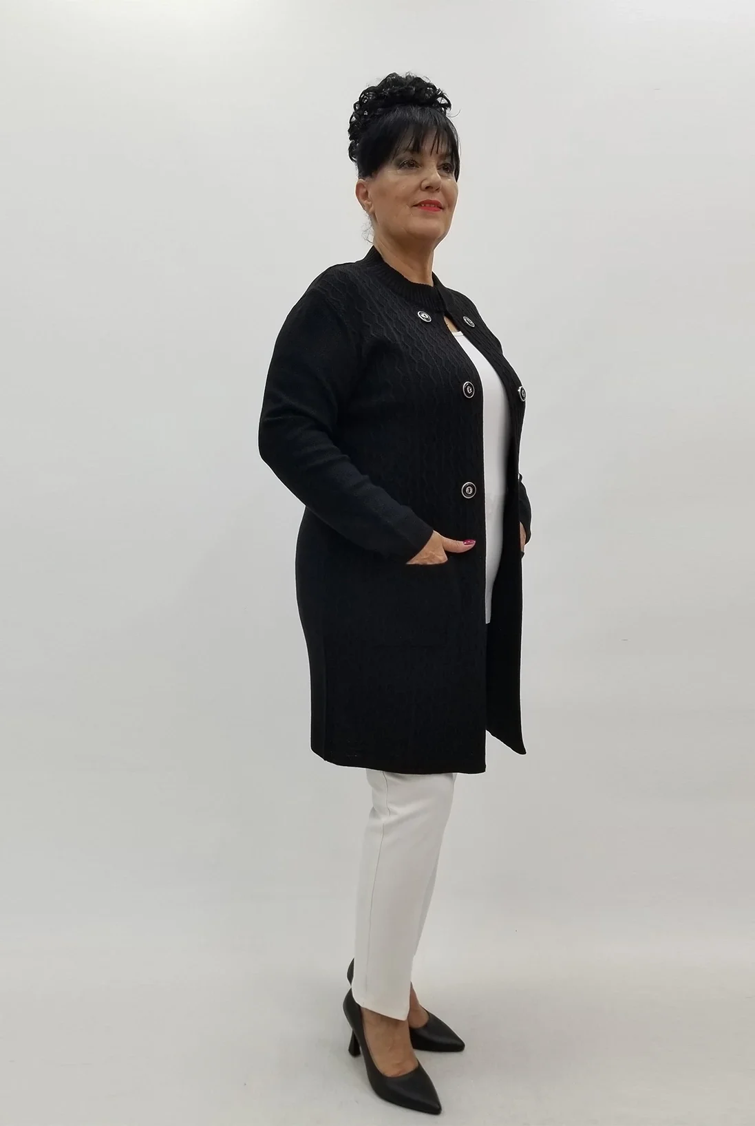 Miraggio Büyük Beden Triko 4055 SİYAH