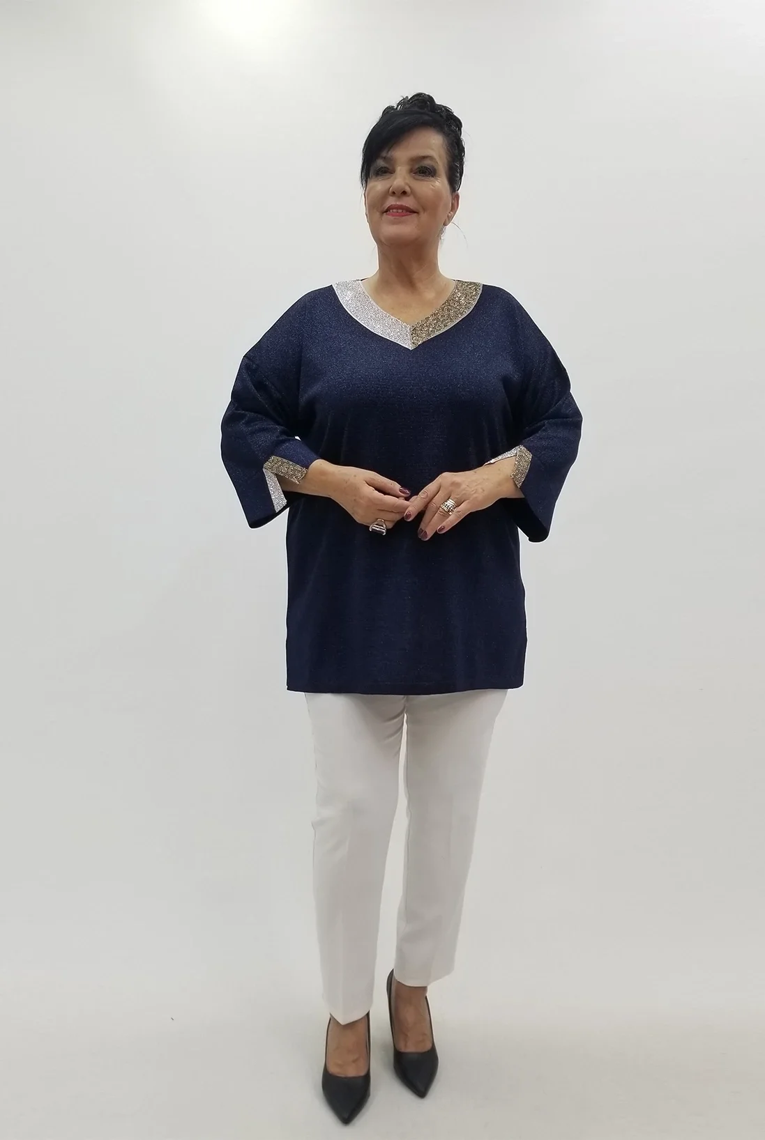 Miraggio Büyük Beden Triko 4106 LACİVERT