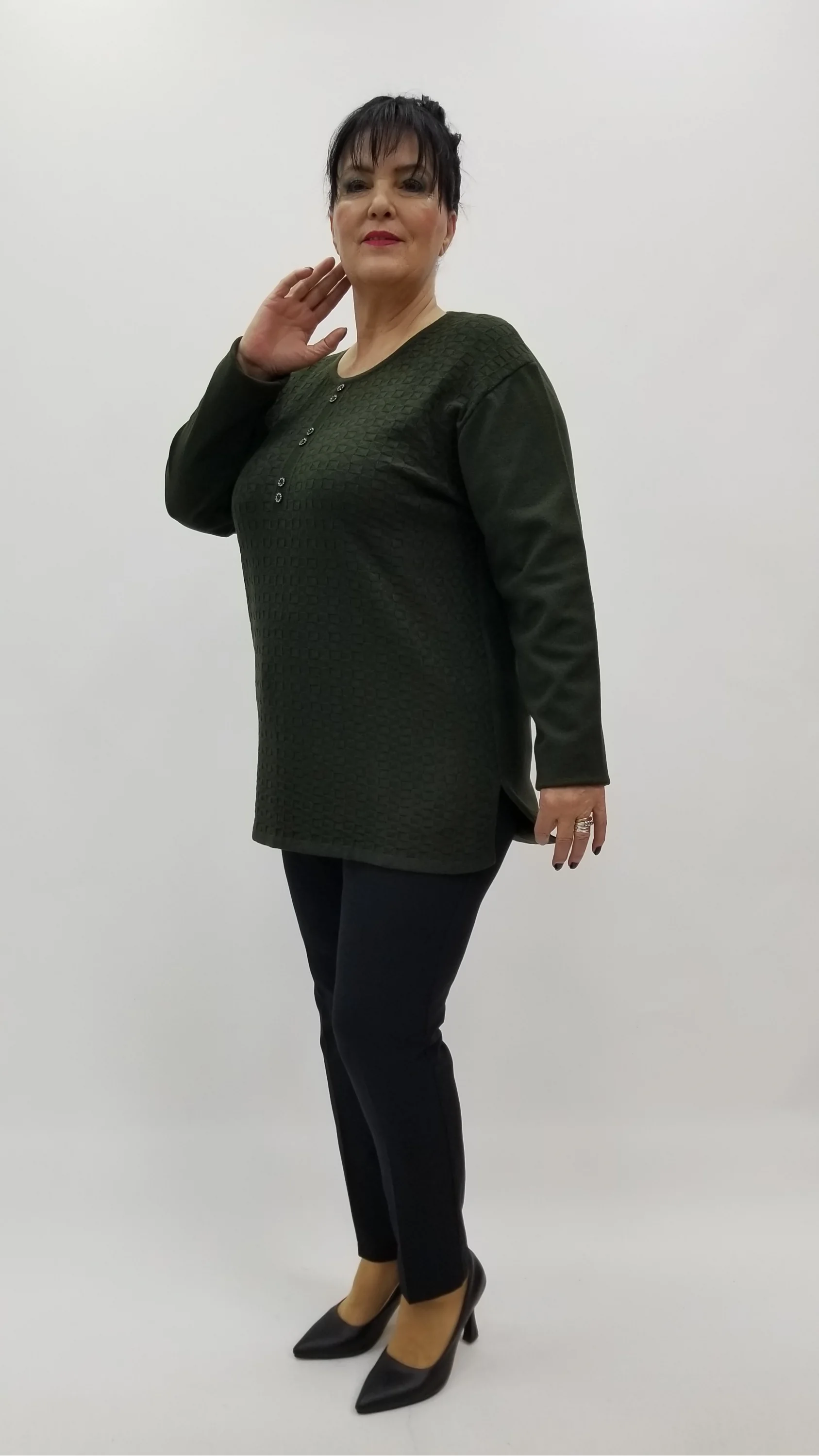 Miraggio Büyük Beden Triko 4298 HAKİ