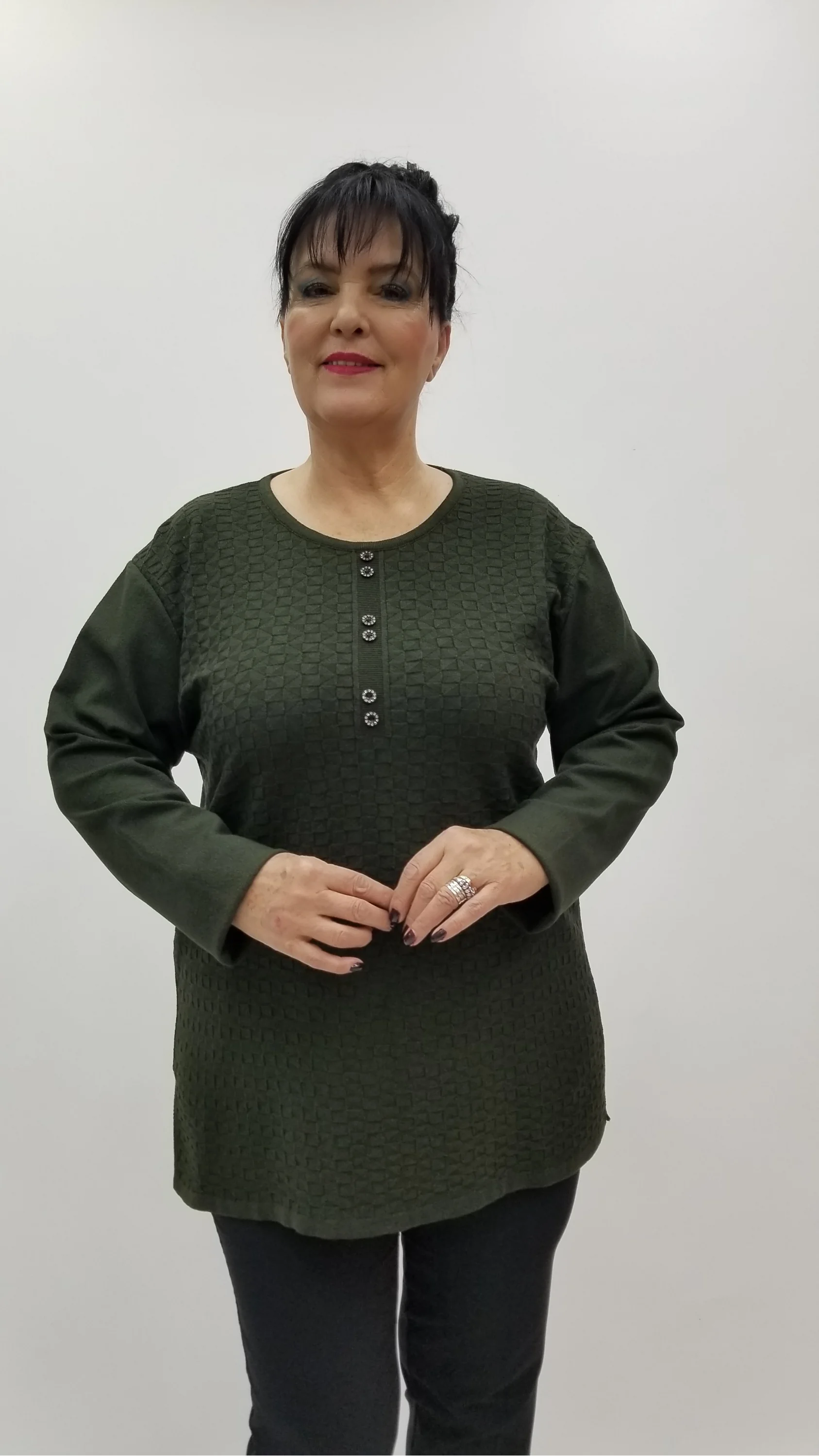 Miraggio Büyük Beden Triko 4298 HAKİ