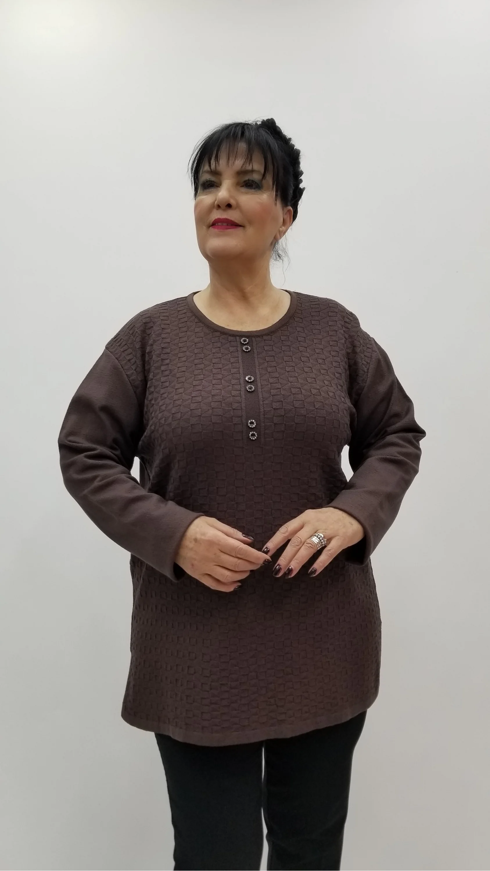 Miraggio Büyük Beden Triko 4298 KAHVE