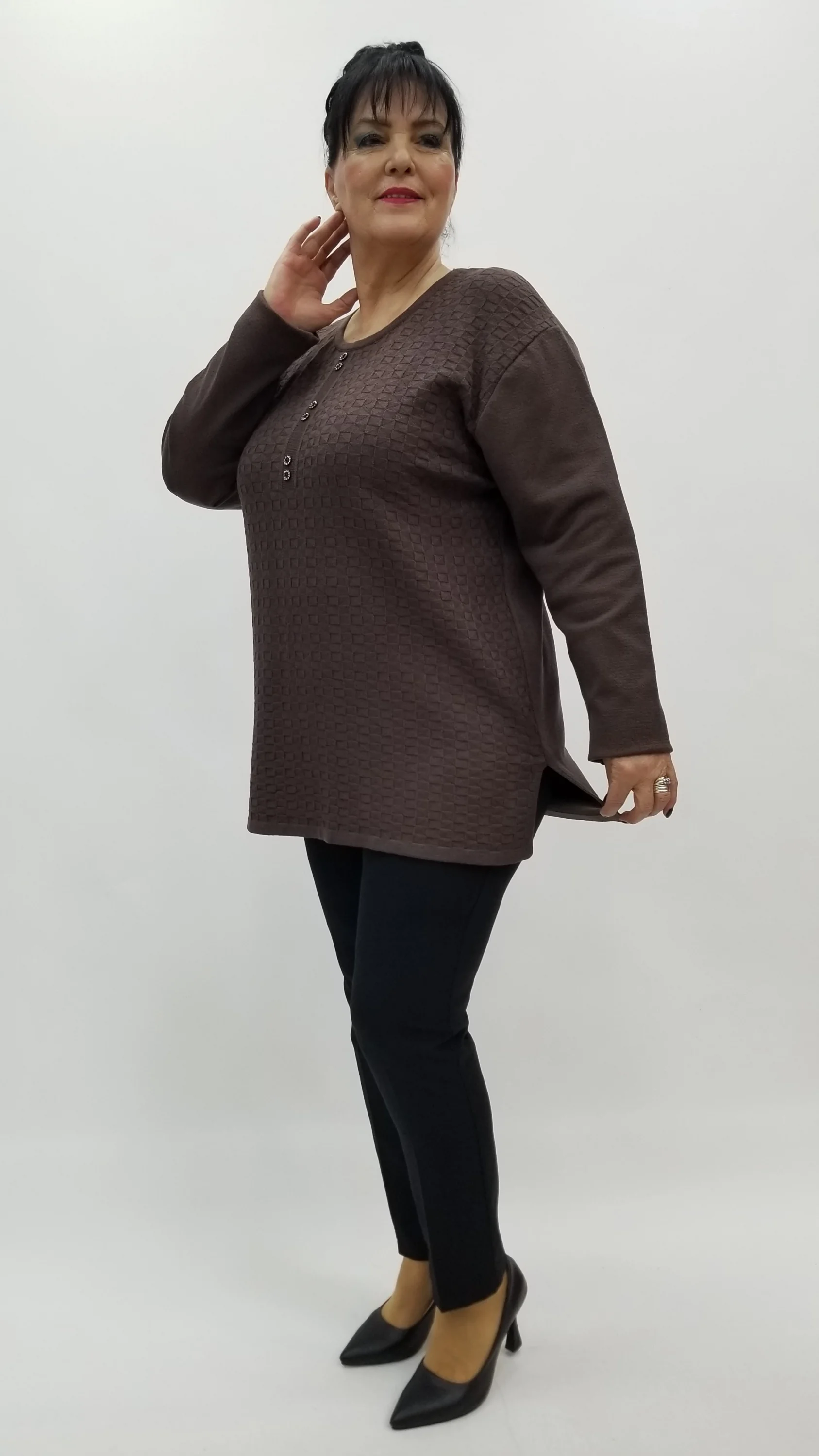 Miraggio Büyük Beden Triko 4298 KAHVE