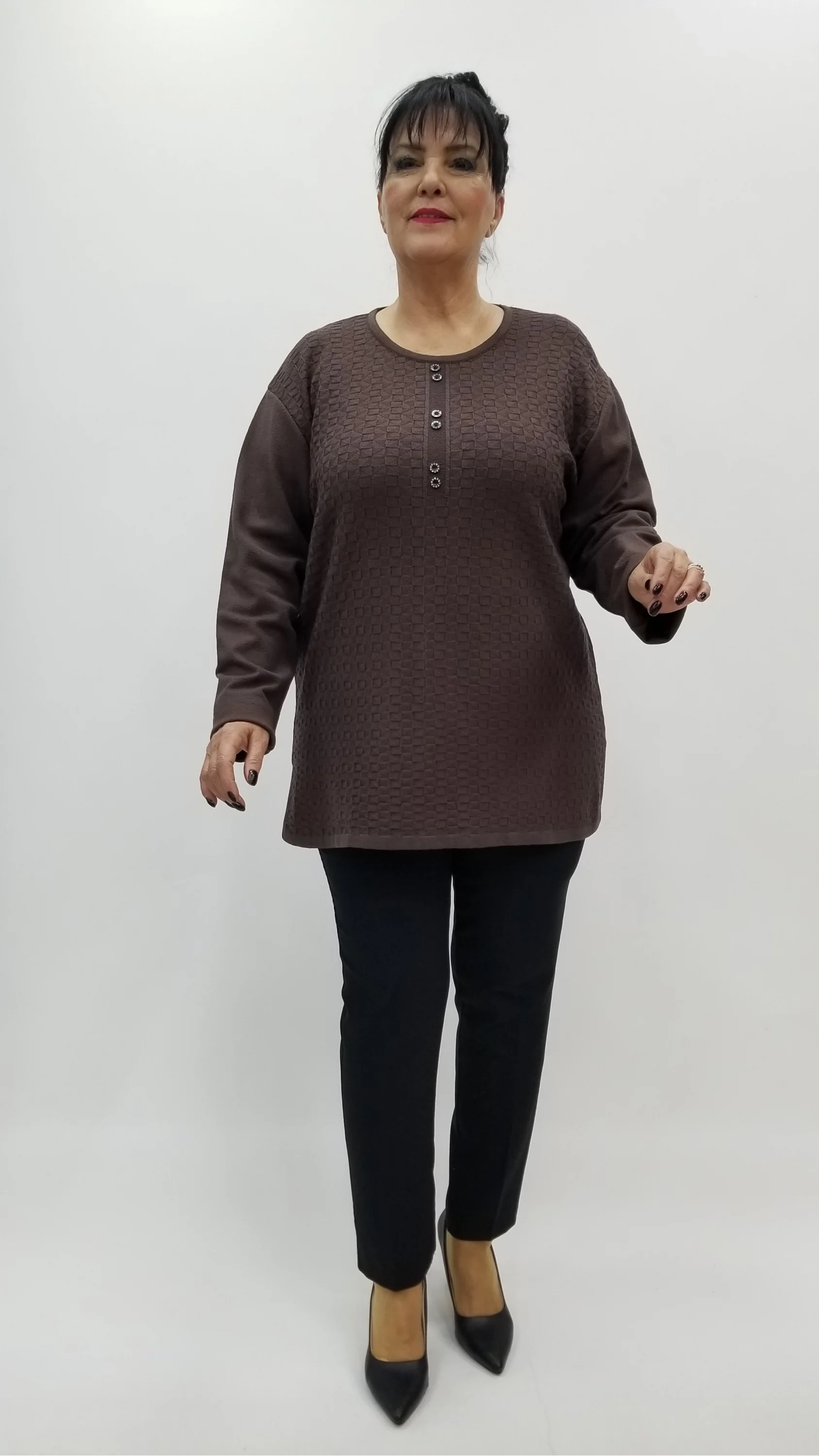 Miraggio Büyük Beden Triko 4298 KAHVE