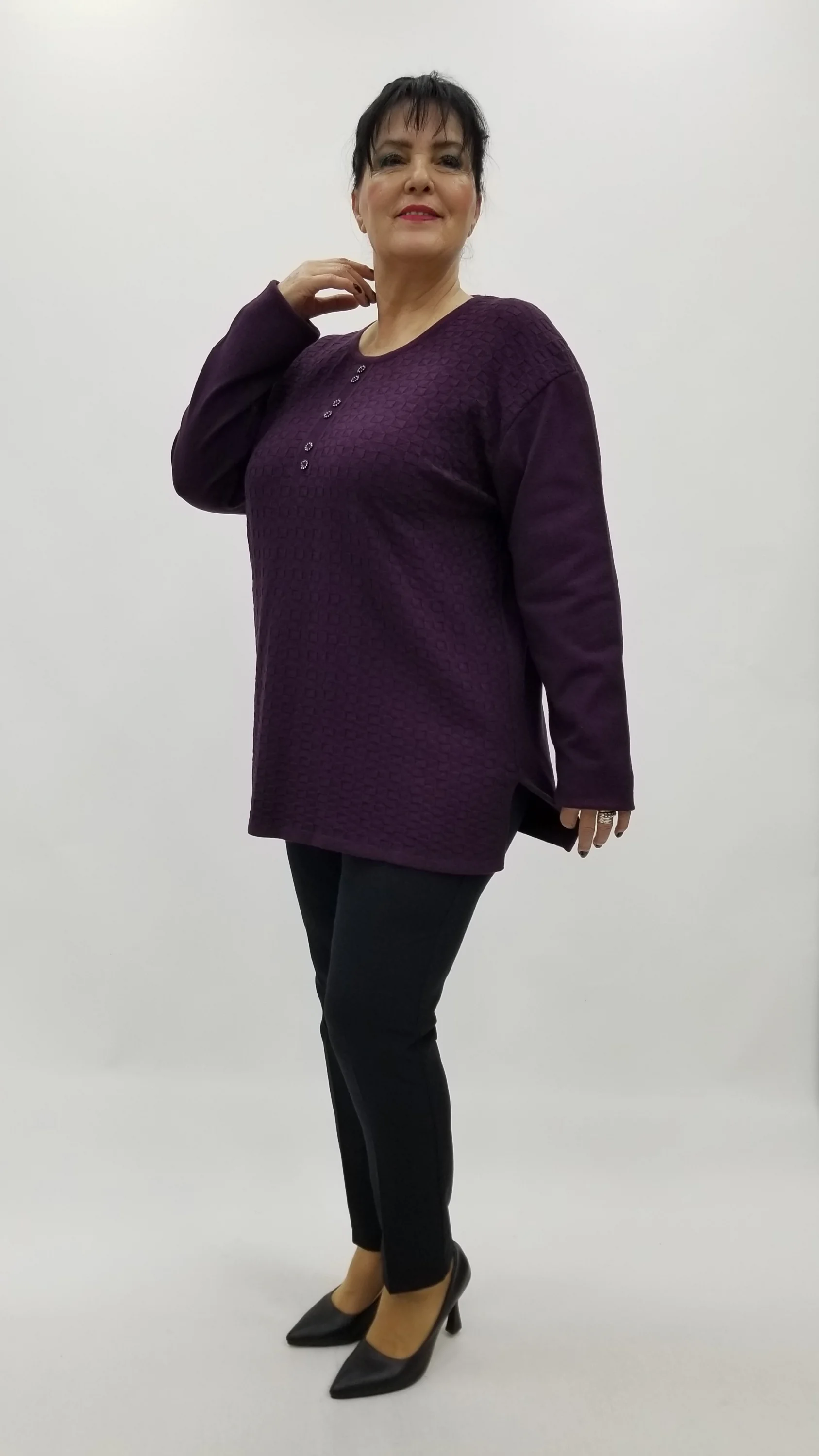 Miraggio Büyük Beden Triko 4298 MÜRDÜM