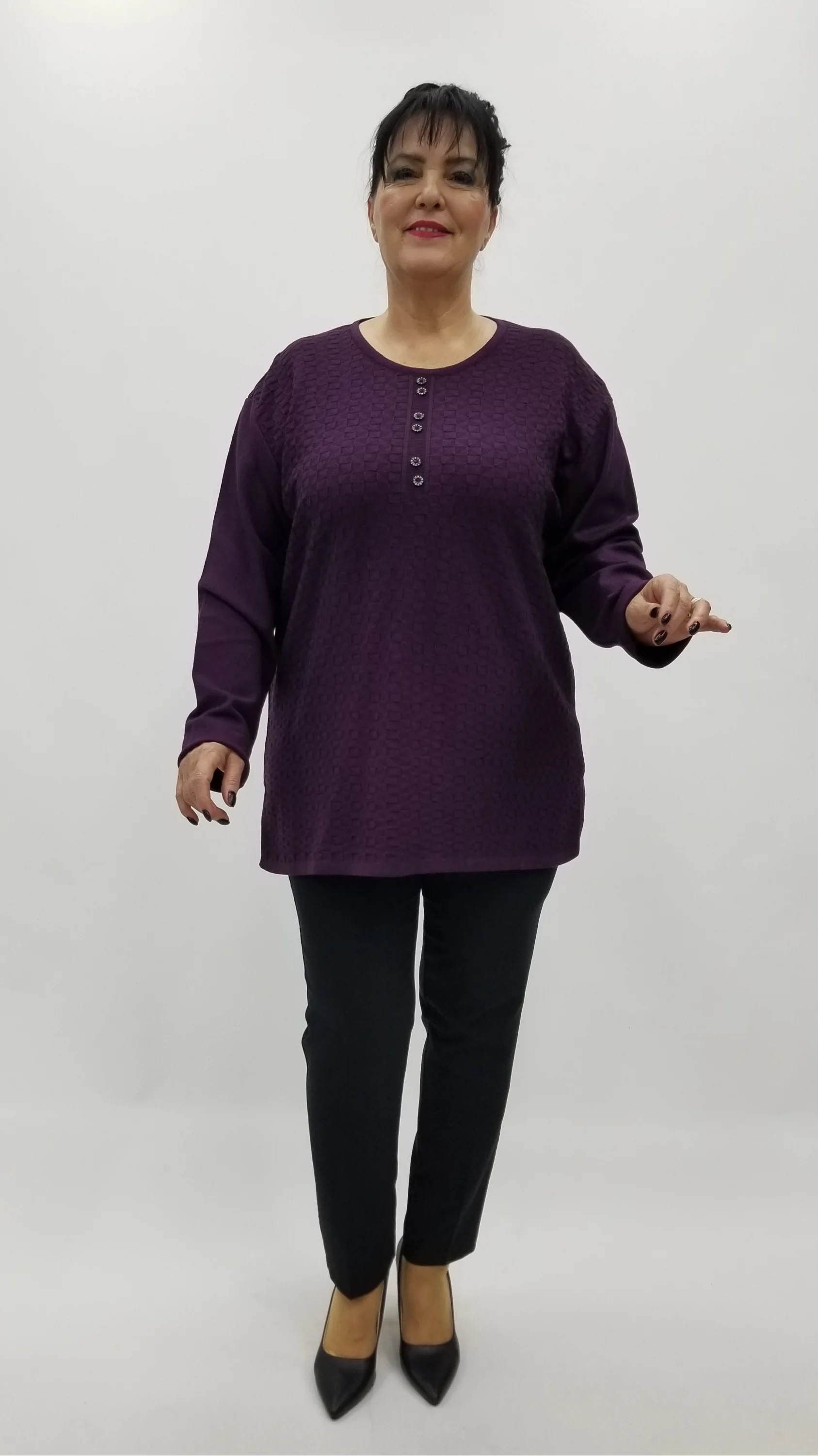 Miraggio Büyük Beden Triko 4298 MÜRDÜM