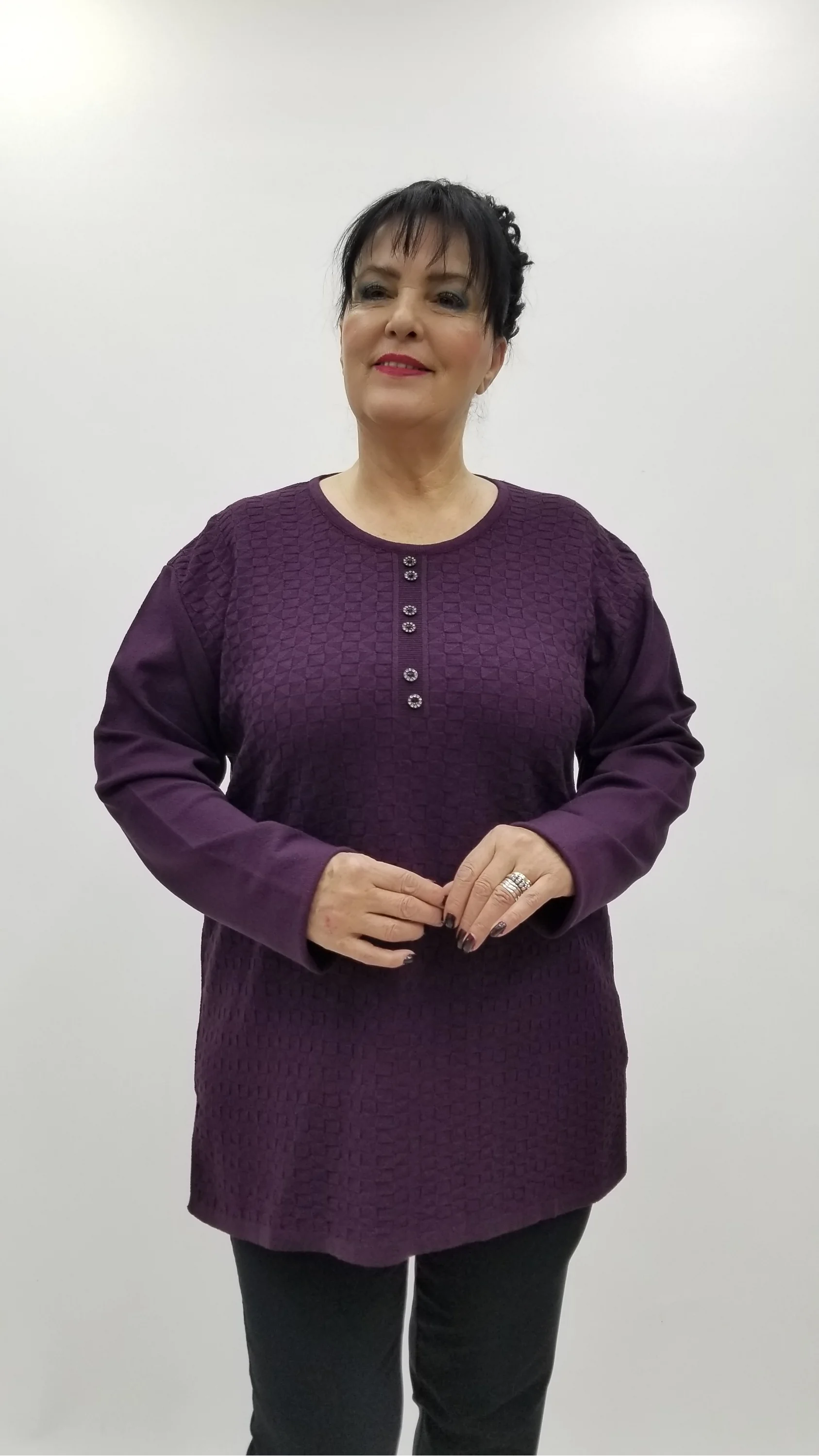 Miraggio Büyük Beden Triko 4298 MÜRDÜM