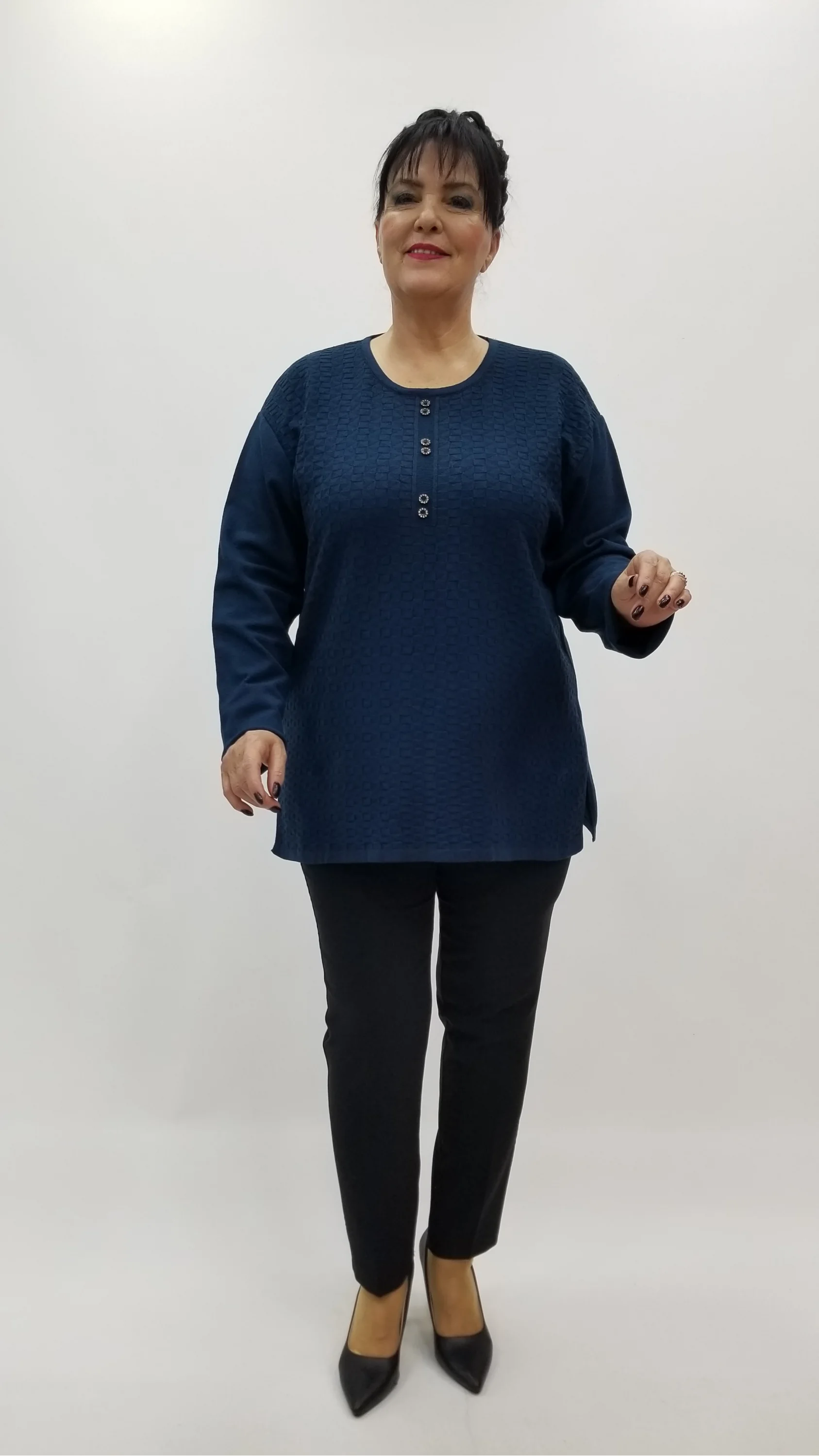 Miraggio Büyük Beden Triko 4298 PETROL