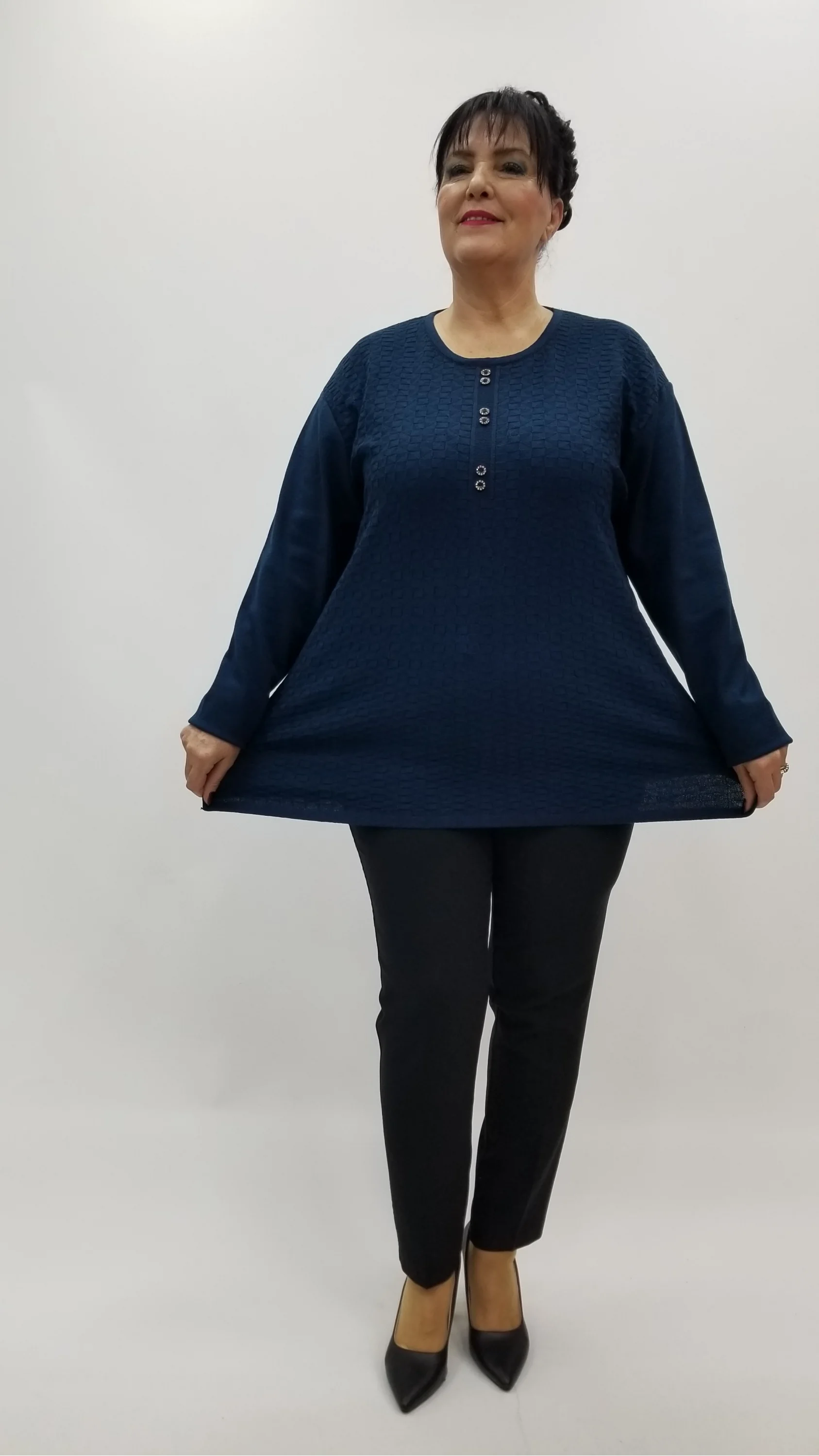 Miraggio Büyük Beden Triko 4298 PETROL