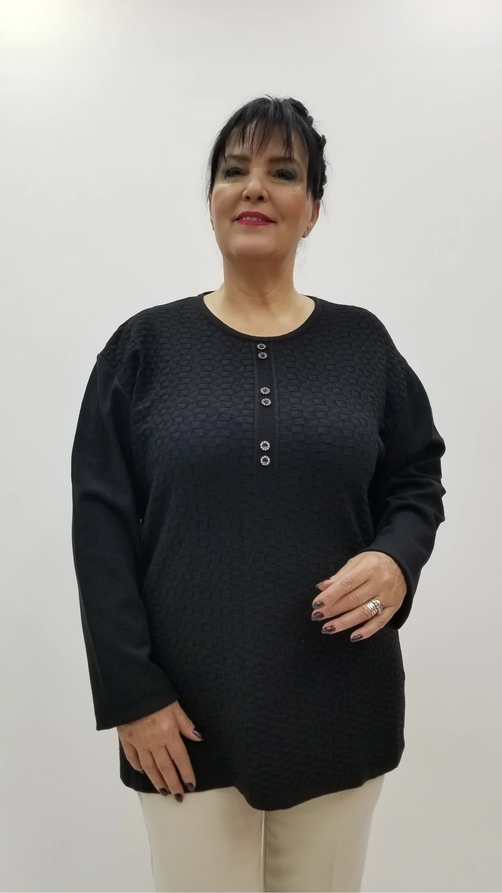 Miraggio Büyük Beden Triko 4298 SİYAH