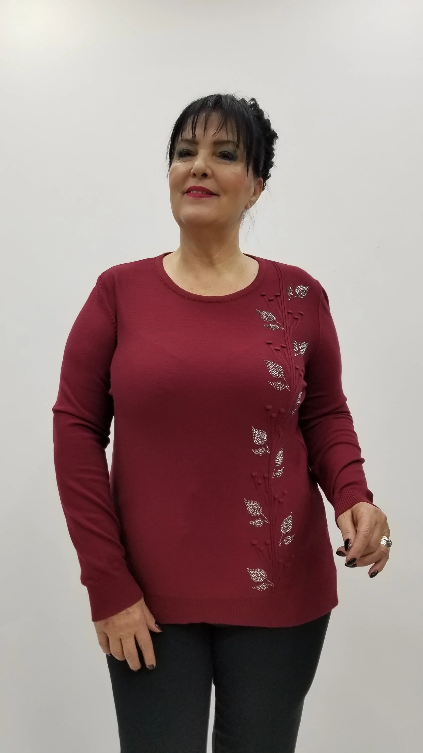 Miraggio Büyük Beden Triko 4322 BORDO