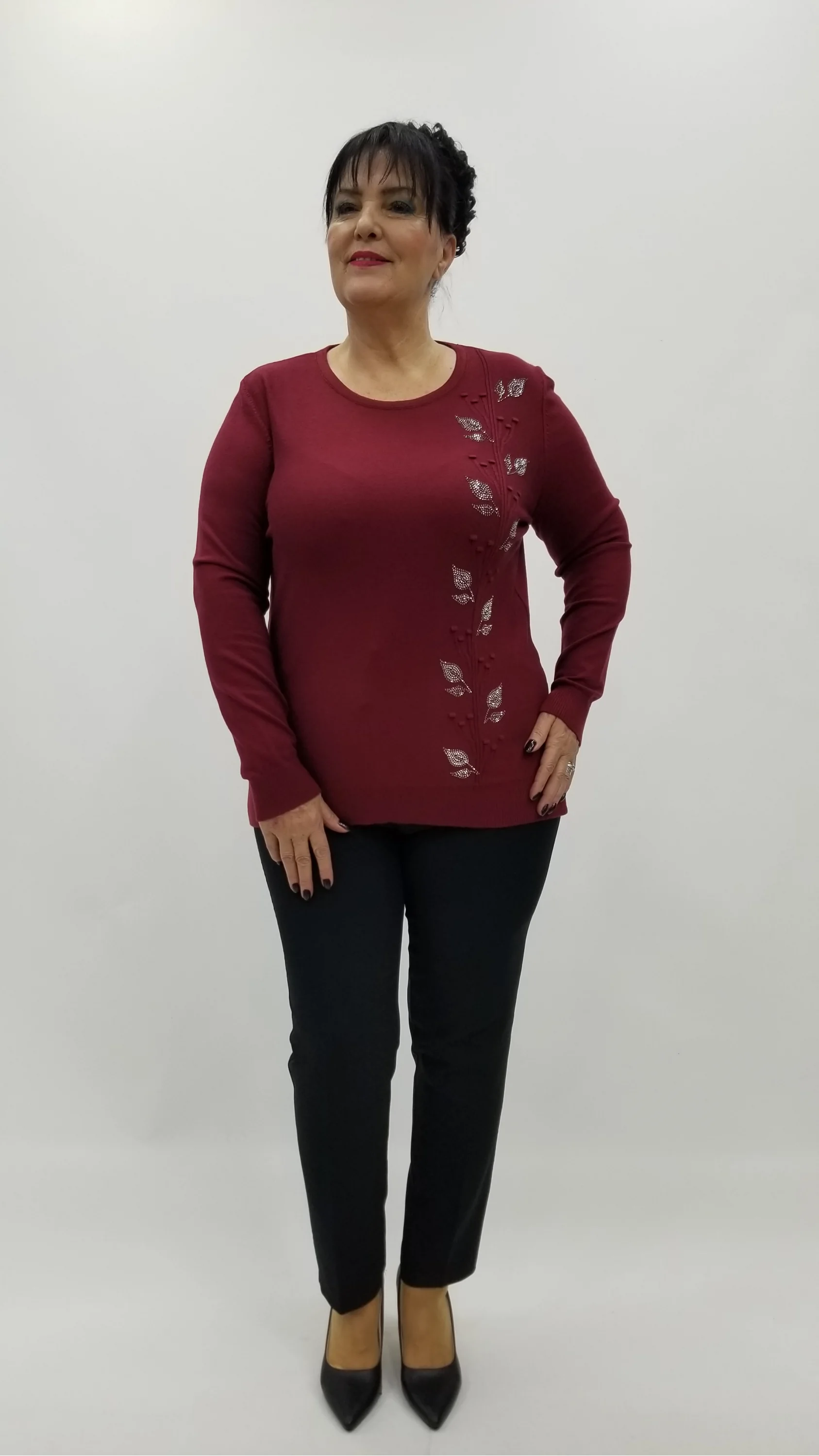 Miraggio Büyük Beden Triko 4322 BORDO