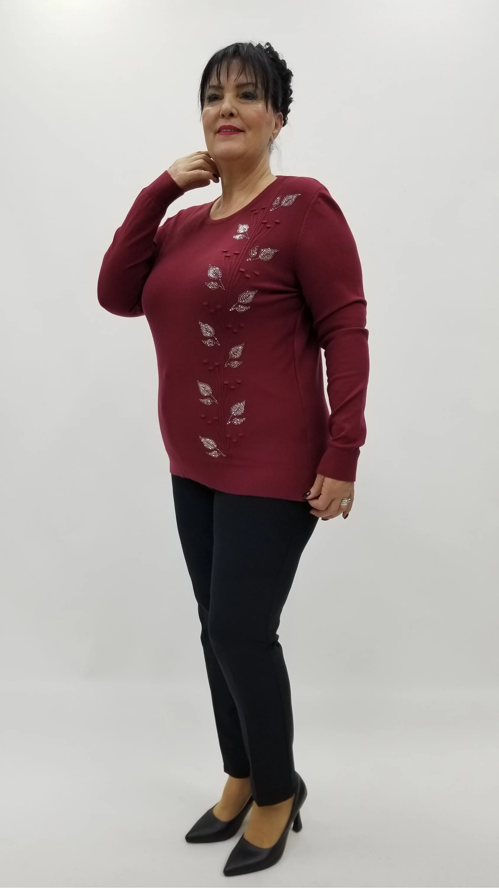 Miraggio Büyük Beden Triko 4322 BORDO