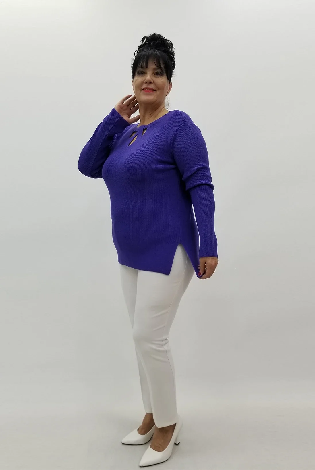 Miraggio Büyük Beden Triko 95914 LEYLAK