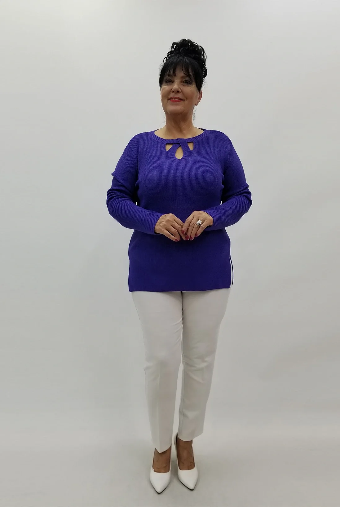 Miraggio Büyük Beden Triko 95914 LEYLAK