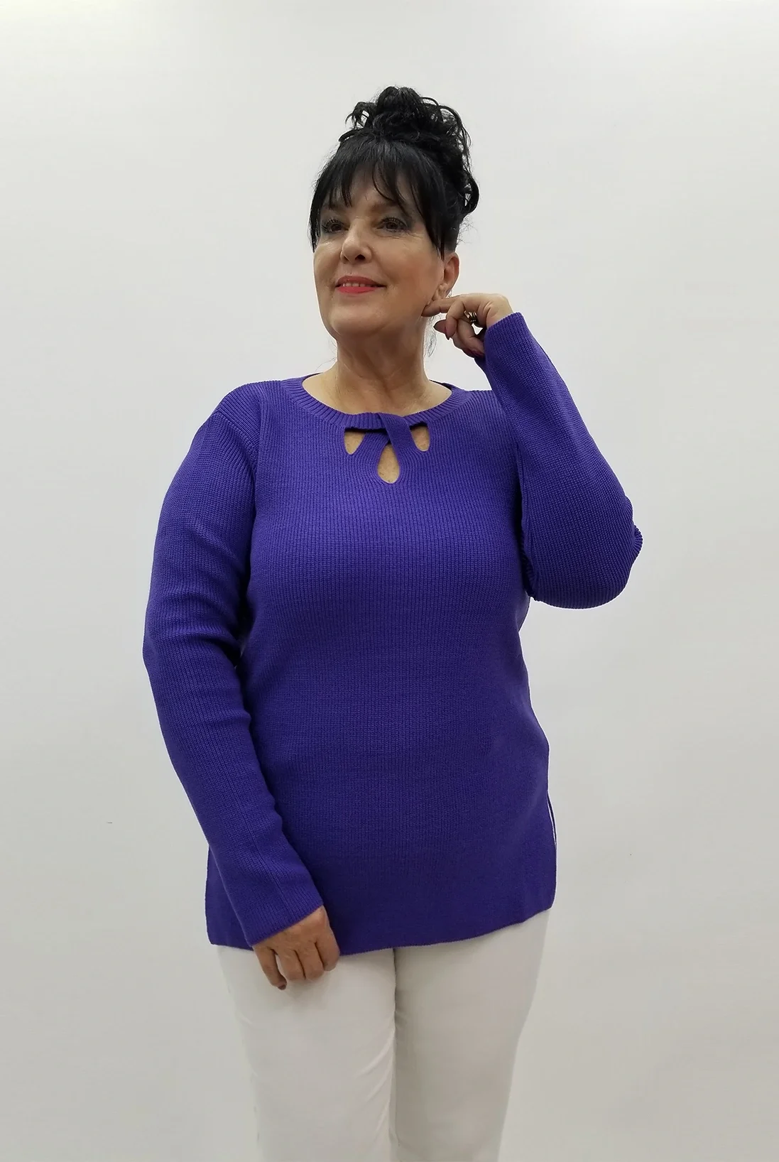 Miraggio Büyük Beden Triko 95914 LEYLAK