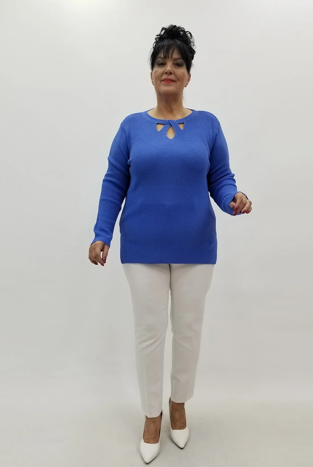 Miraggio Büyük Beden Triko 95914 MAVİ