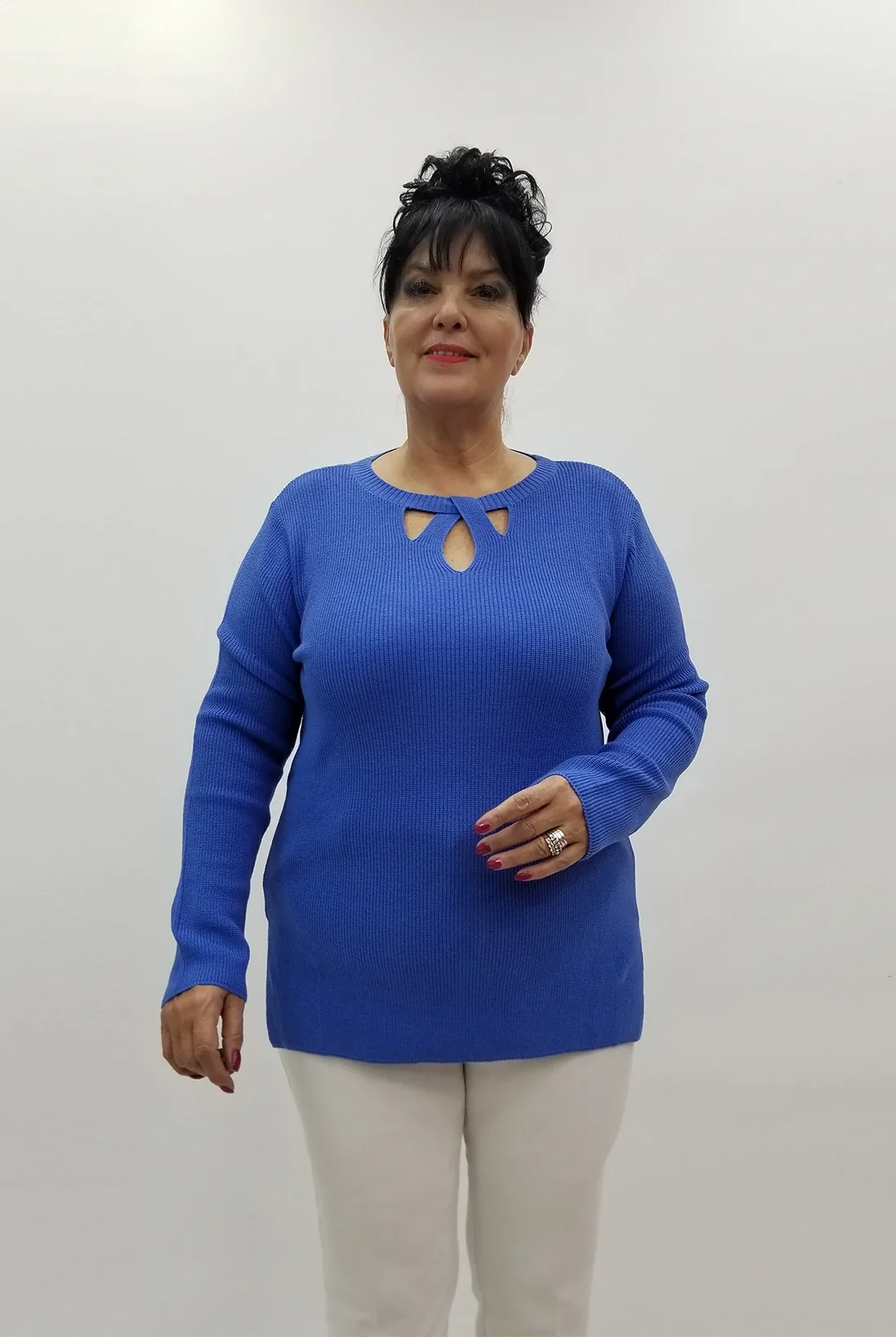 Miraggio Büyük Beden Triko 95914 MAVİ