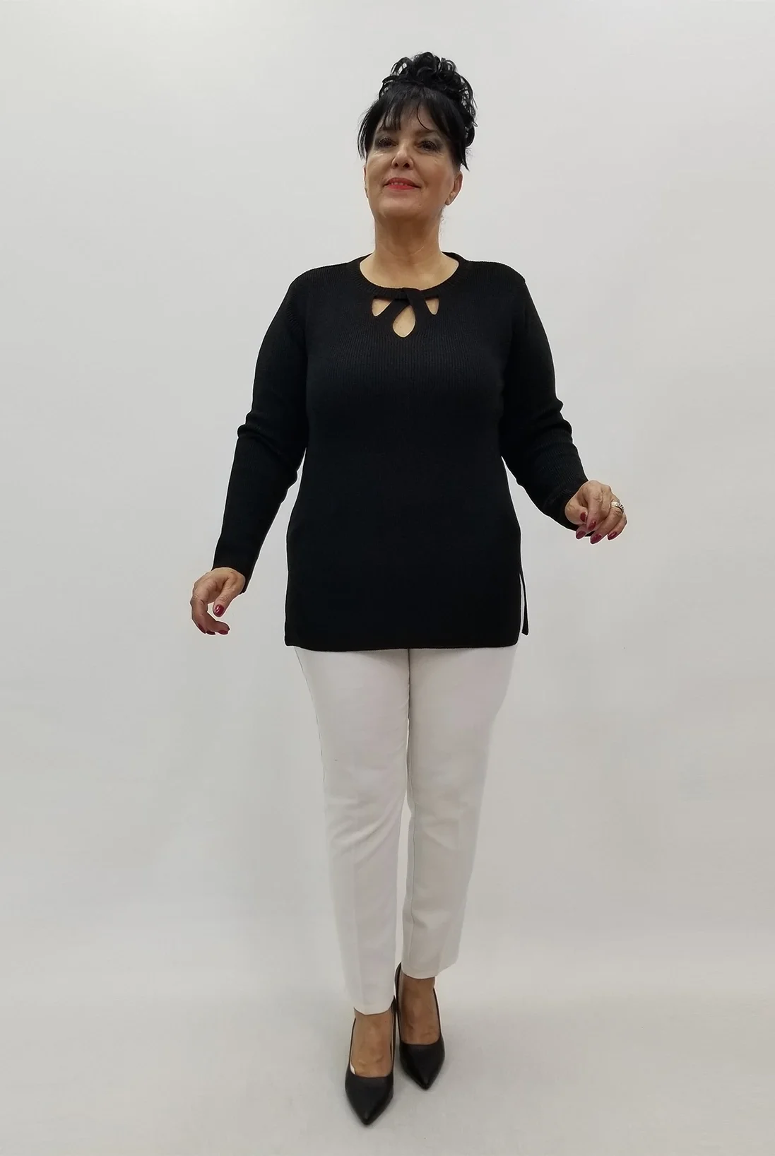 Miraggio Büyük Beden Triko 95914 SİYAH