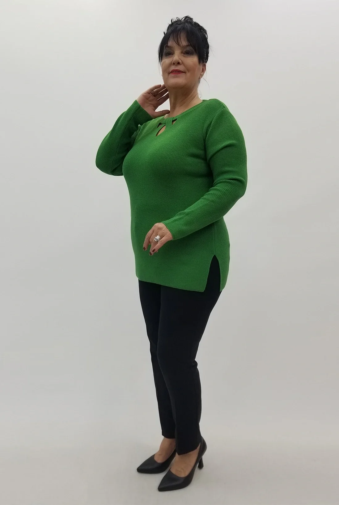 Miraggio Büyük Beden Triko 95914 YEŞİL