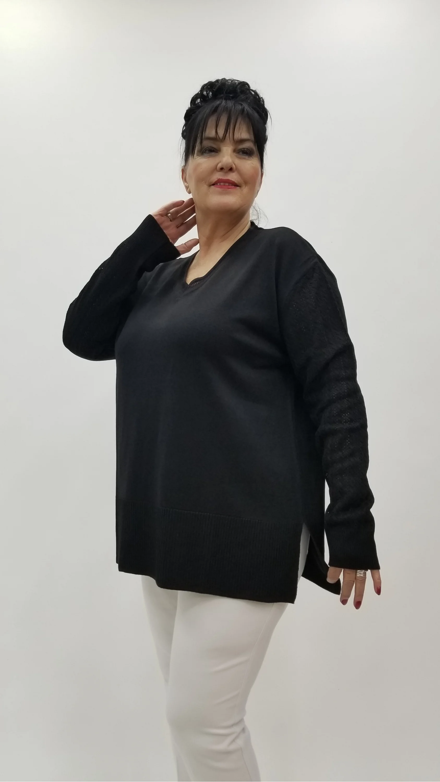 Miraggio Büyük Beden Triko 97142 SİYAH