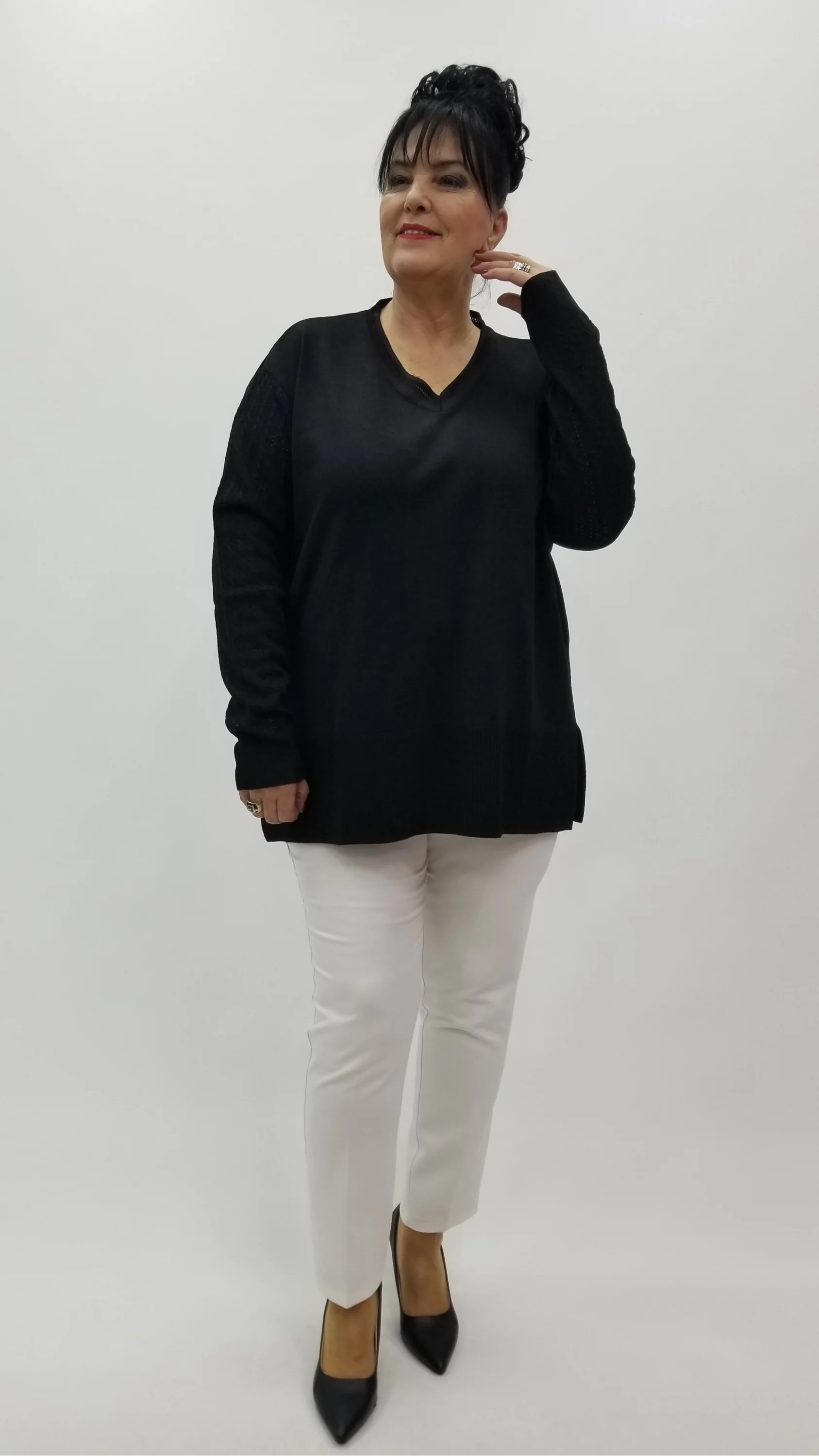 Miraggio Büyük Beden Triko 97142 SİYAH