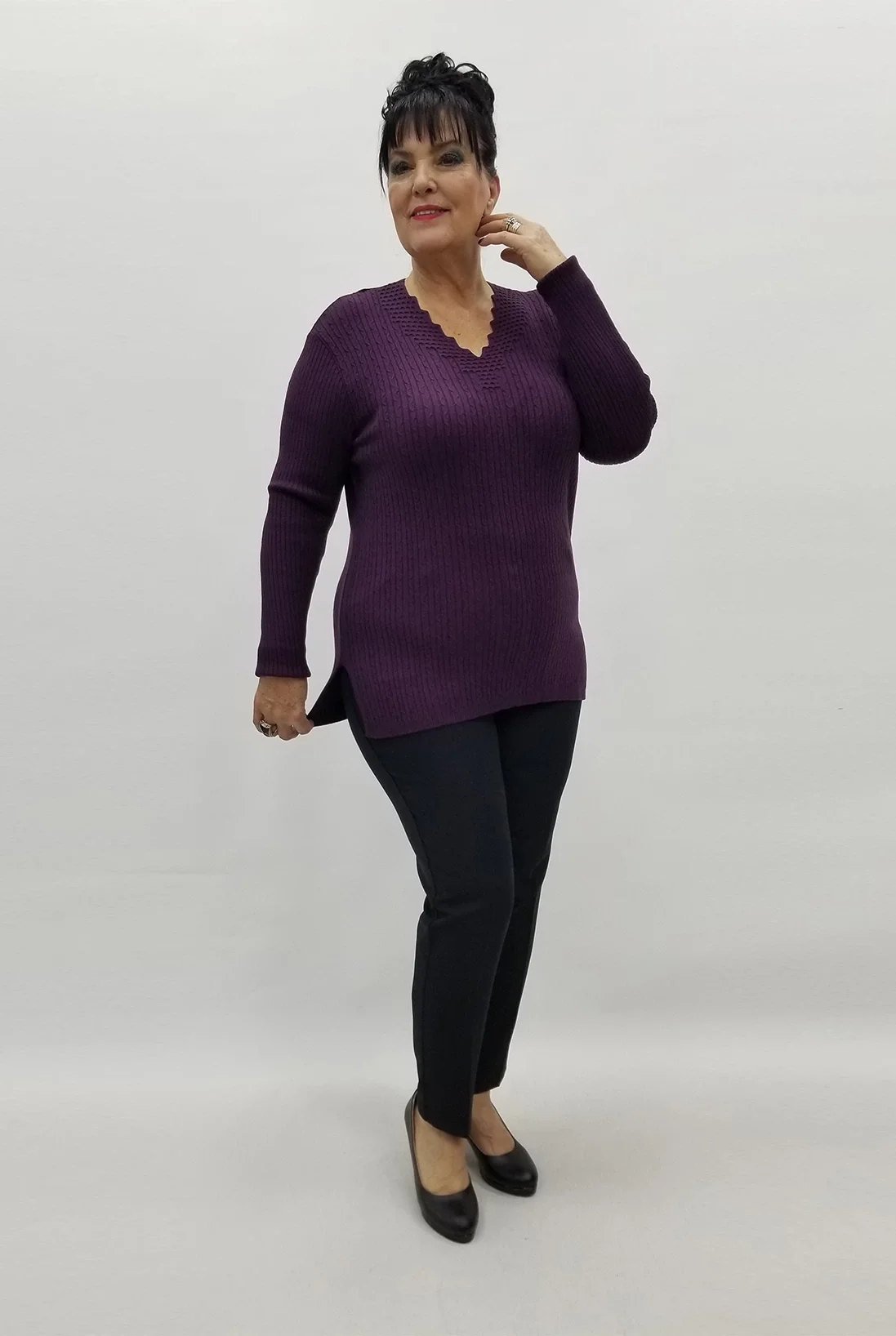 Miraggio Büyük Beden Triko 98326 MÜRDÜM