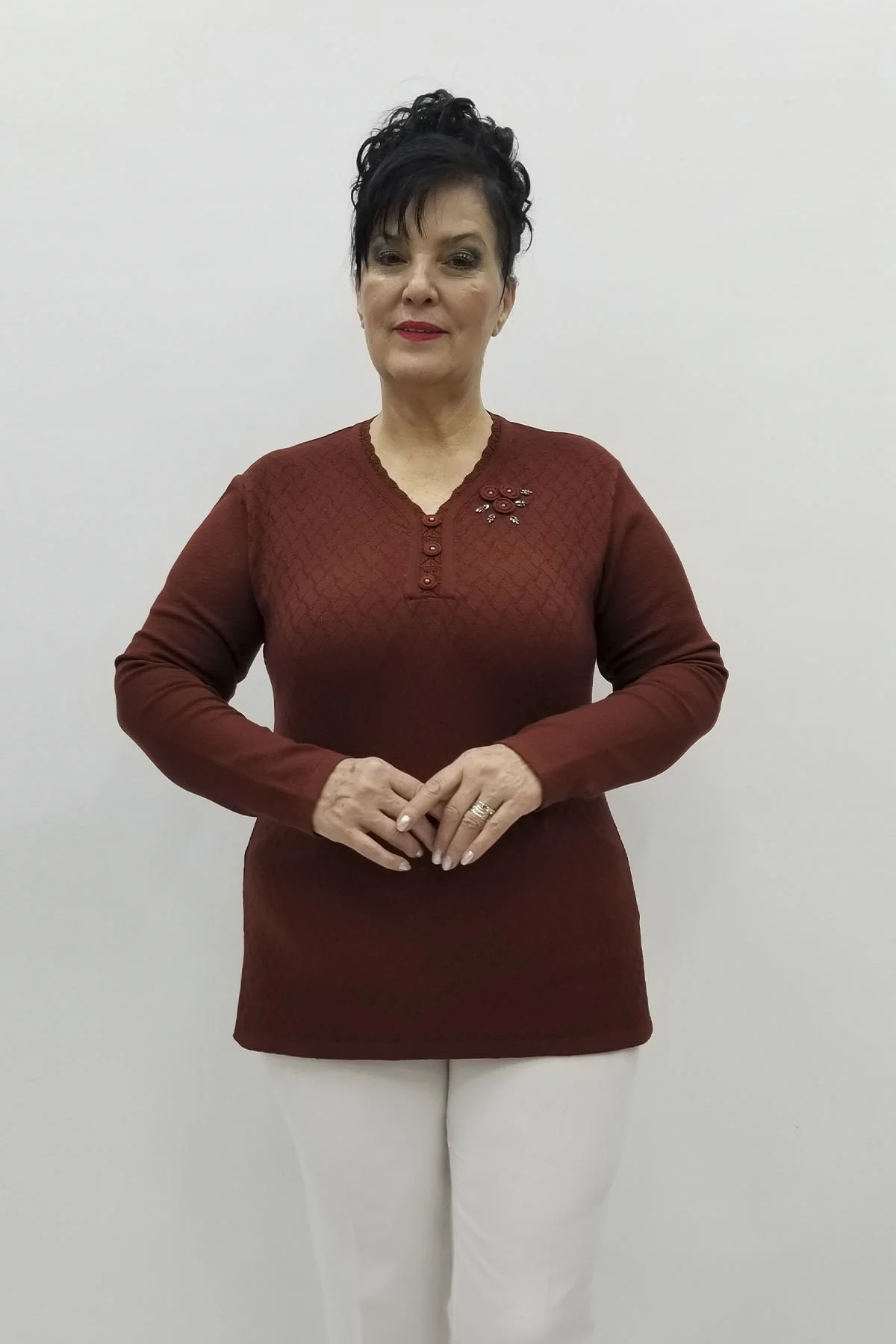 Miraggio Büyük Beden Triko 98345 TABA