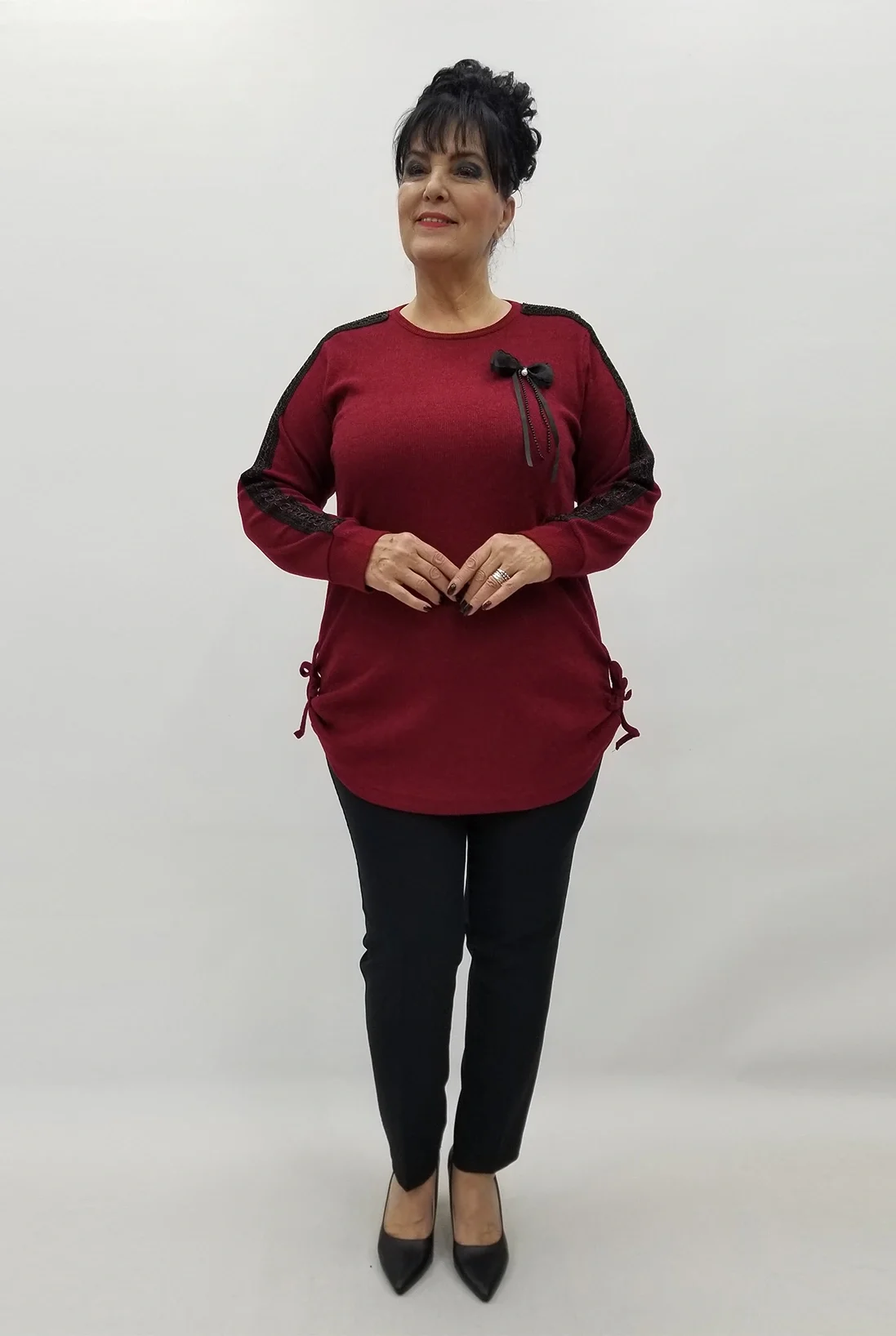 Miraggio Büyük Beden Tunik 4189 BORDO