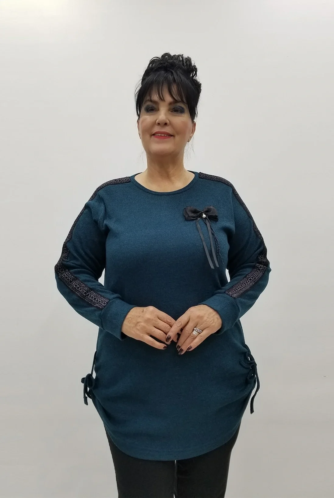 Miraggio Büyük Beden Tunik 4189 PETROL