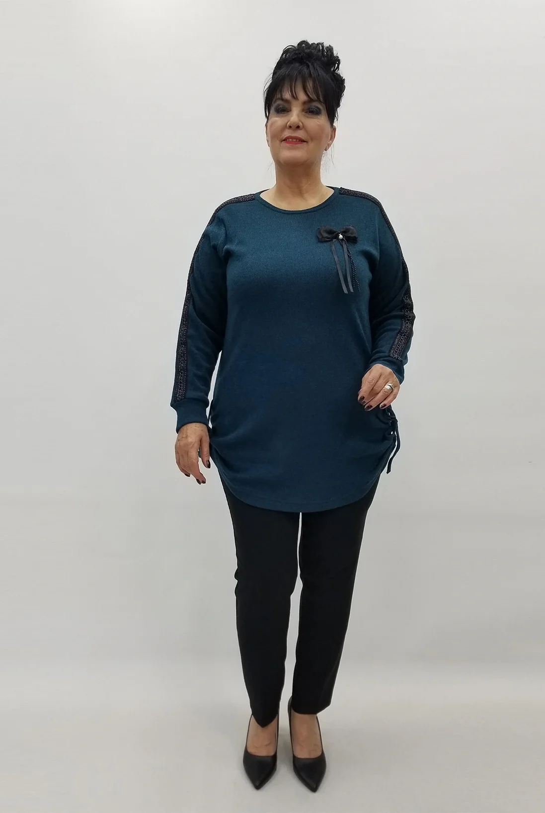Miraggio Büyük Beden Tunik 4189 PETROL