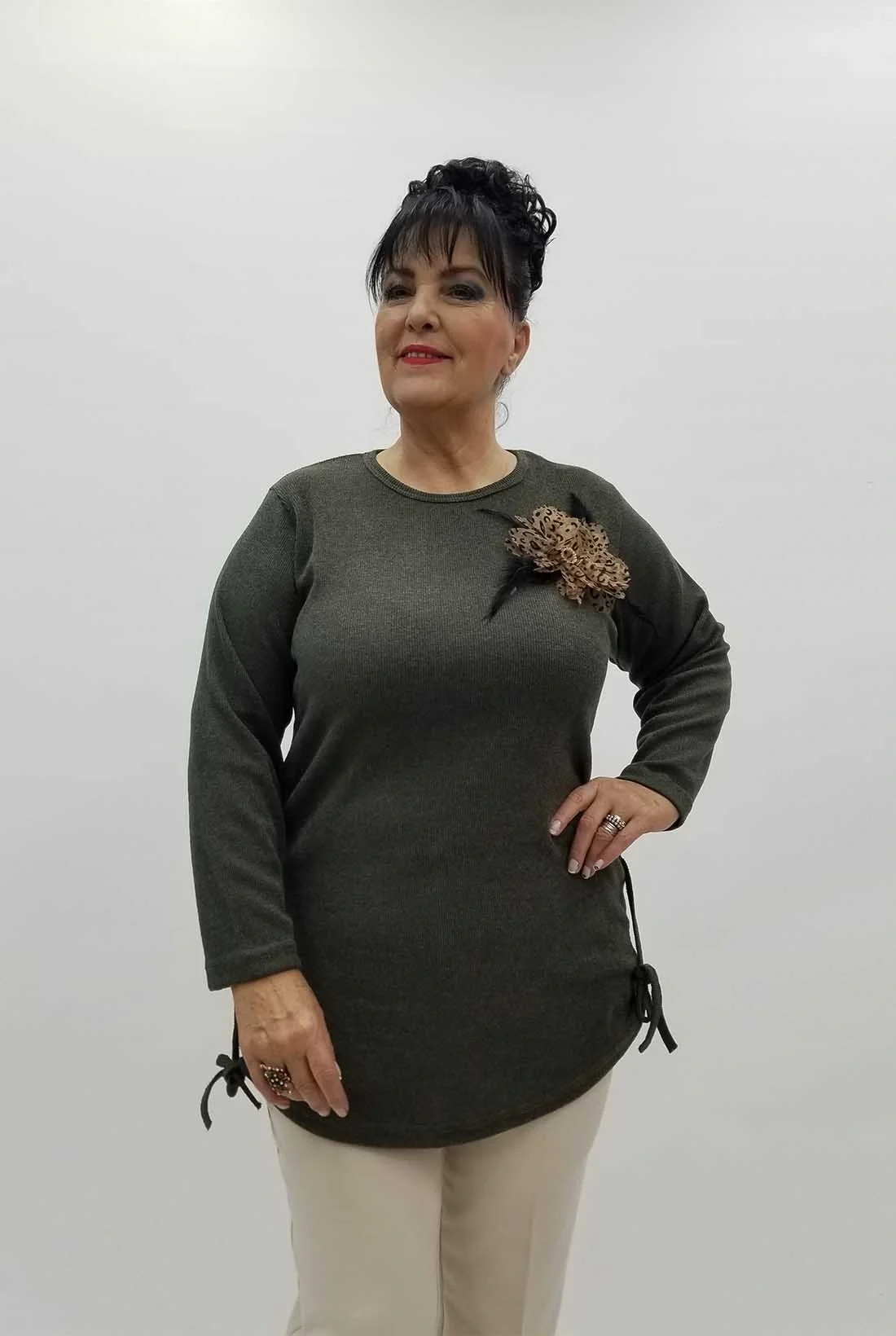 Miraggio Büyük Beden Tunik 4231 HAKİ