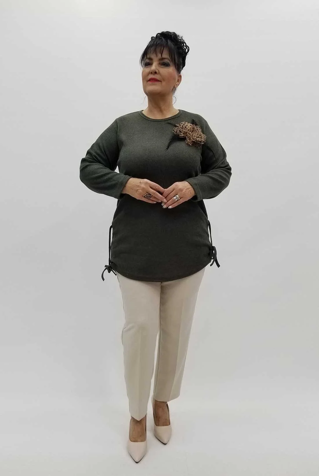 Miraggio Büyük Beden Tunik 4231 HAKİ