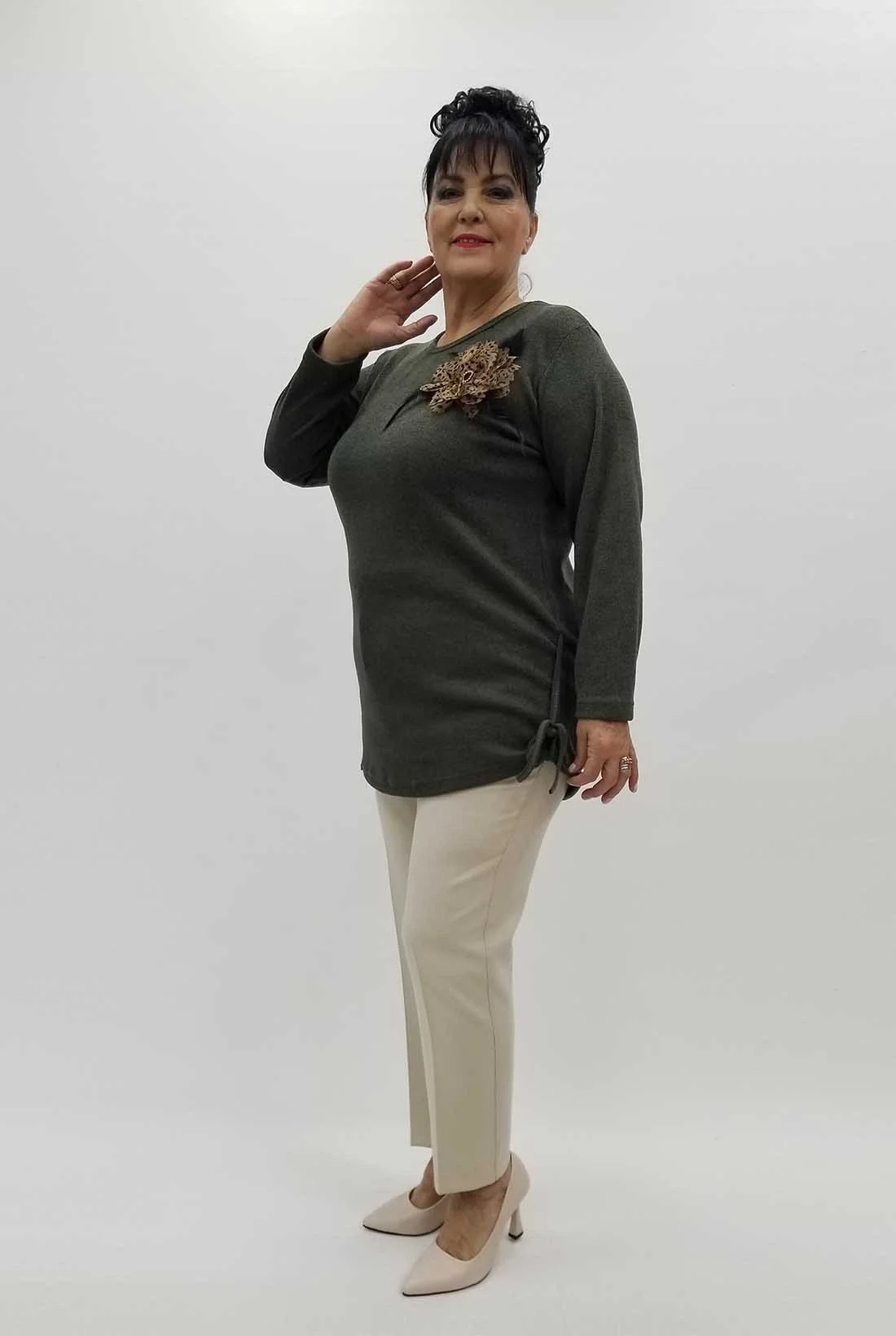 Miraggio Büyük Beden Tunik 4231 HAKİ