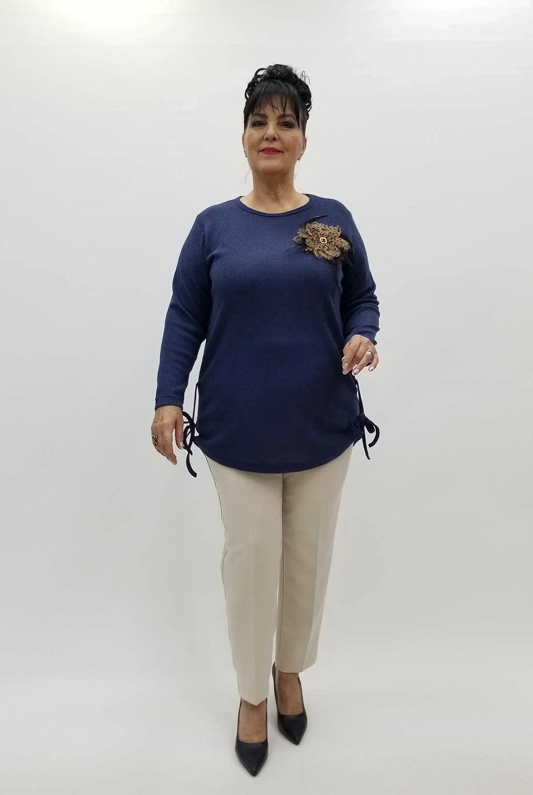 Miraggio Büyük Beden Tunik 4231 İNDİGO