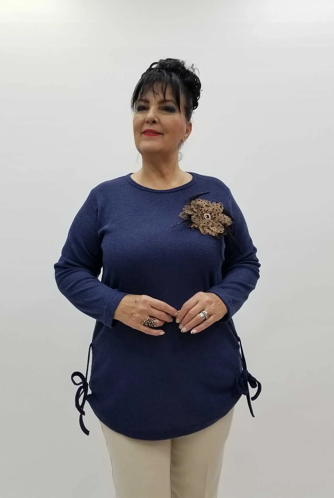 Miraggio Büyük Beden Tunik 4231 İNDİGO