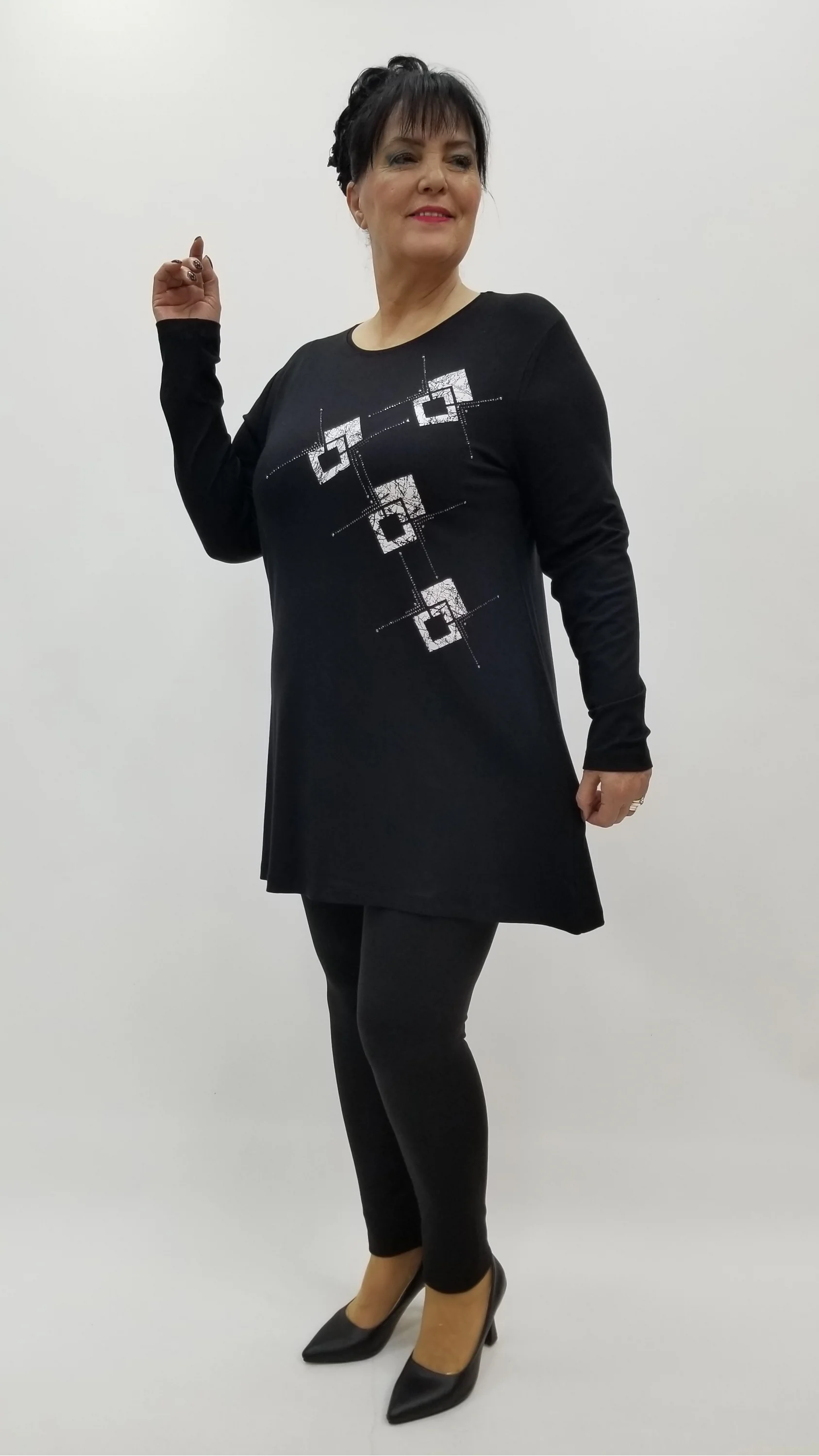 Miraggio Büyük Beden Tunik 4243 SİYAH