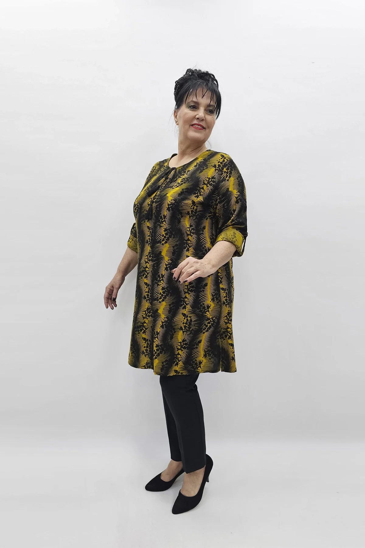 Miraggio Büyük Beden Tunik 97490 SAFRAN