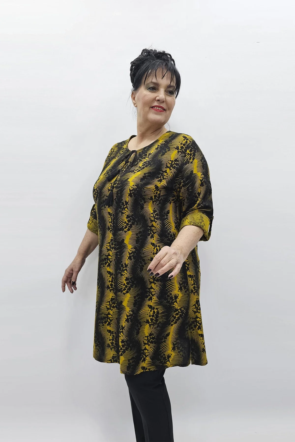 Miraggio Büyük Beden Tunik 97490 SAFRAN