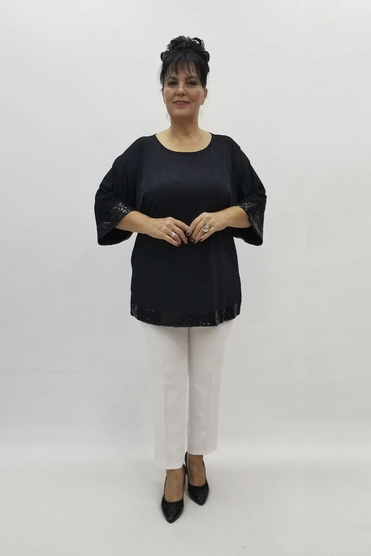 Miraggio Büyük Beden Tunik 98121 SİYAH