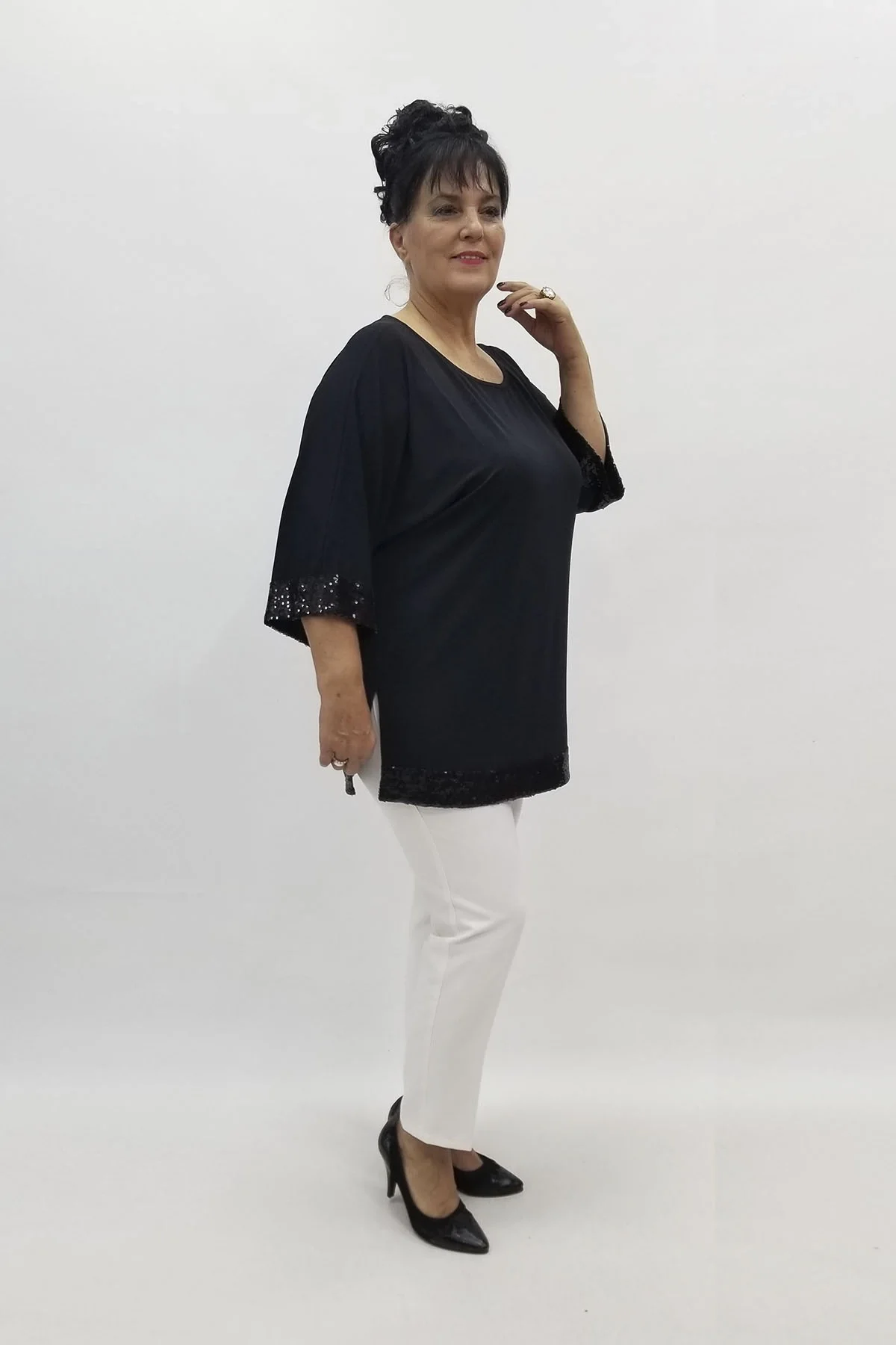 Miraggio Büyük Beden Tunik 98121 SİYAH