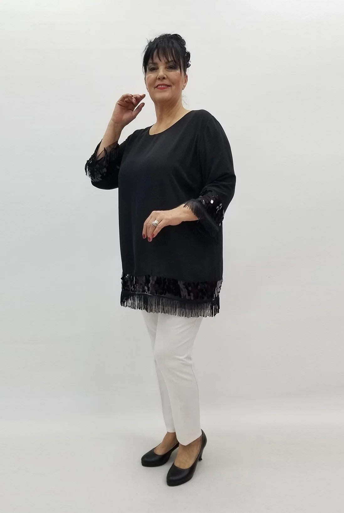 Miraggio Büyük Beden Tunik 99130 SİYAH