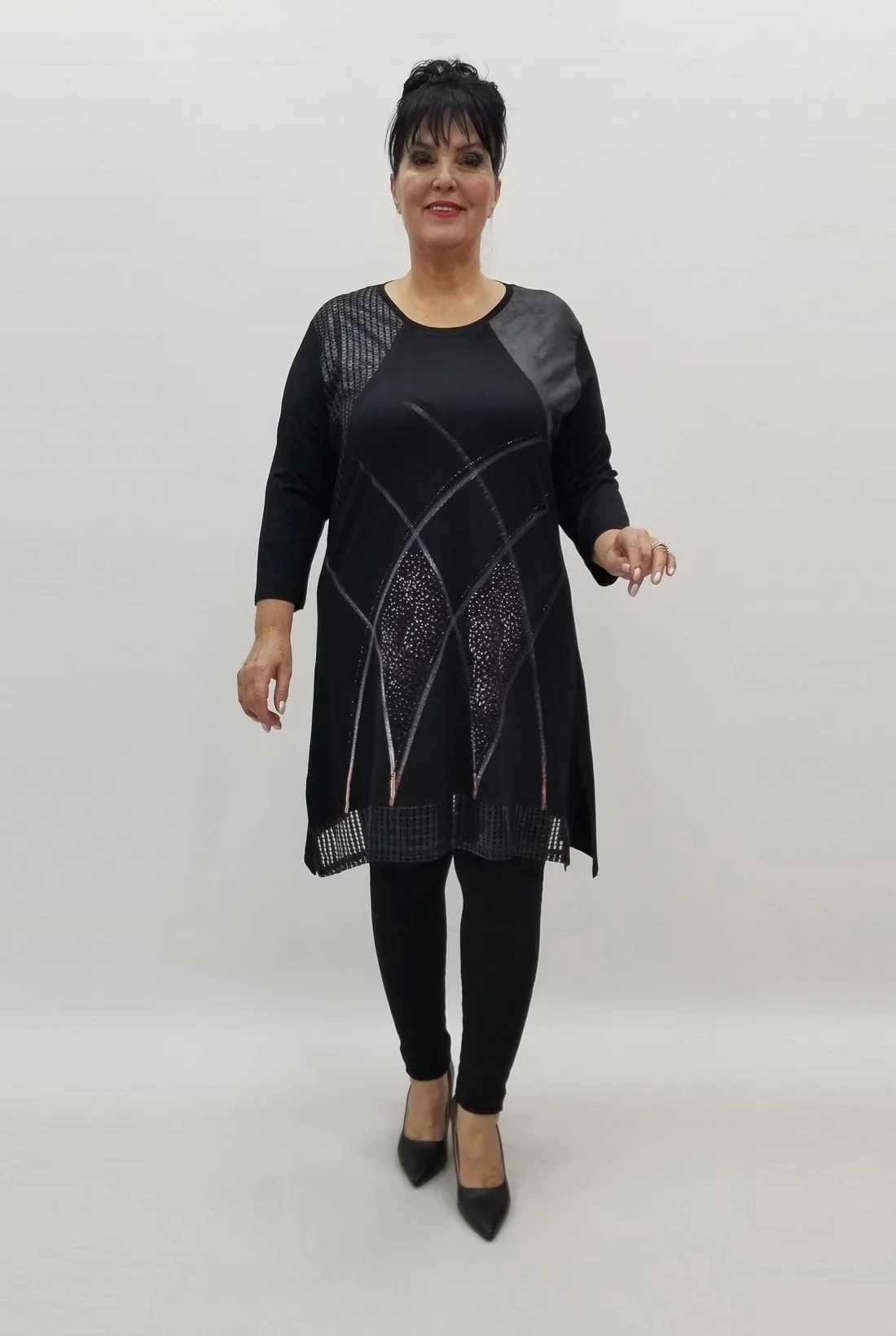 Miraggio Büyük Beden Tunik 99273 SİYAH