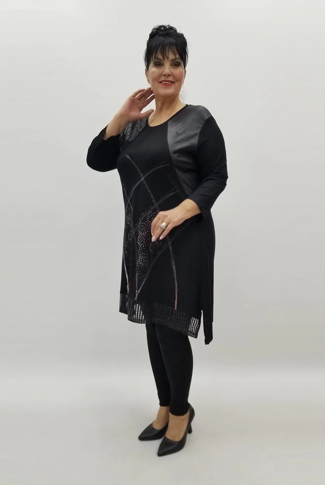 Miraggio Büyük Beden Tunik 99273 SİYAH