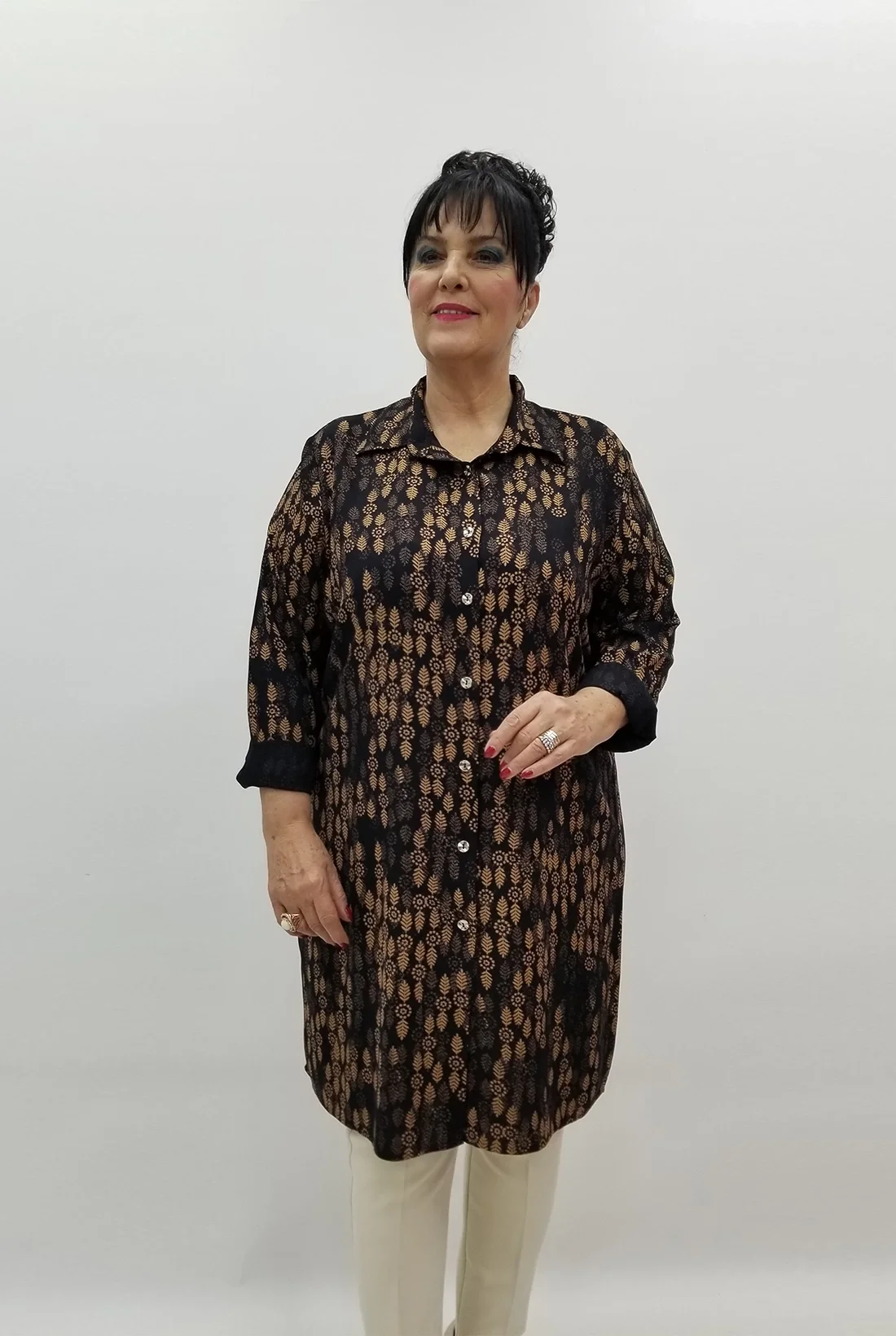 Miraggio Büyük Beden Tunik 99519 SİYAH