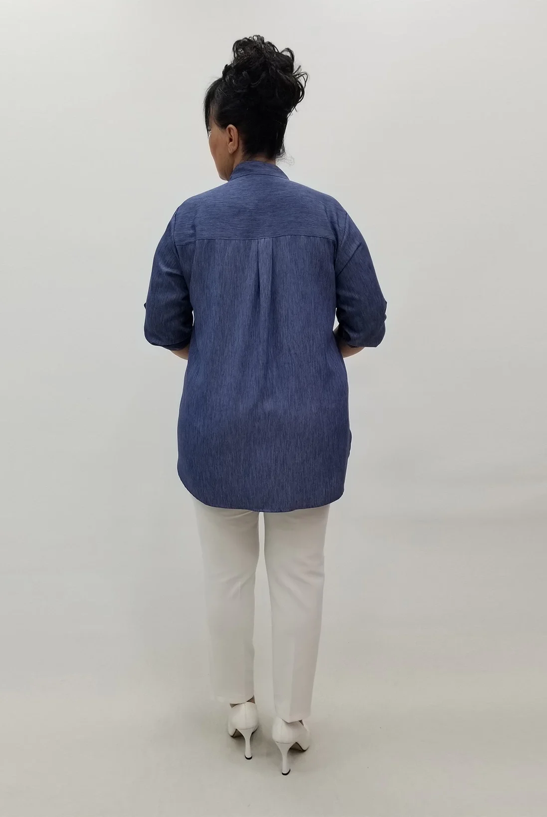 Miraggio Büyük Beden Tunik 99694 KOT MAVİ