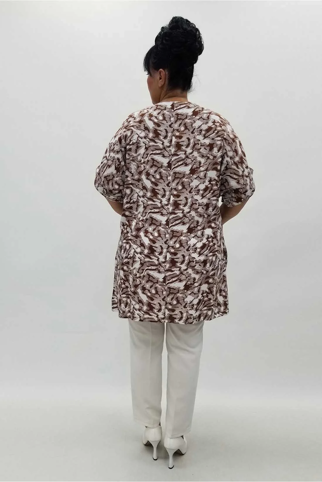 Miraggio Büyük Beden Tunik 99726 KAHVE