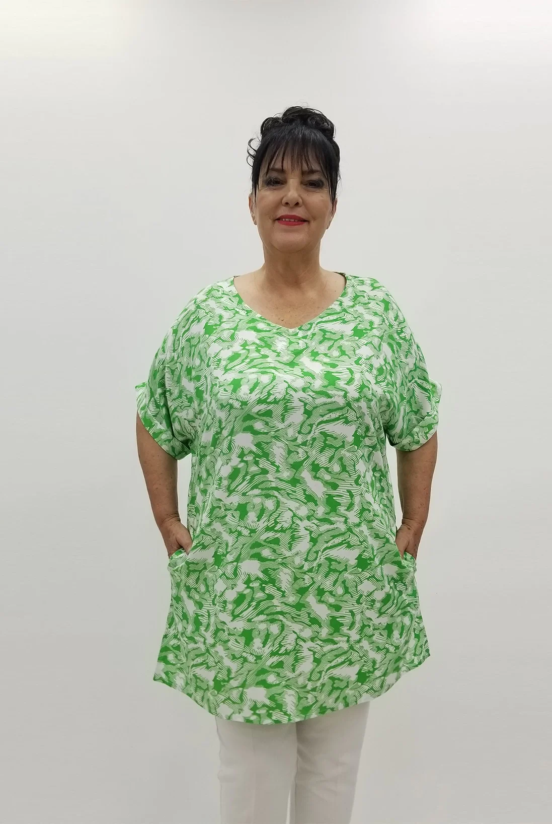 Miraggio Büyük Beden Tunik 99726 YEŞİL