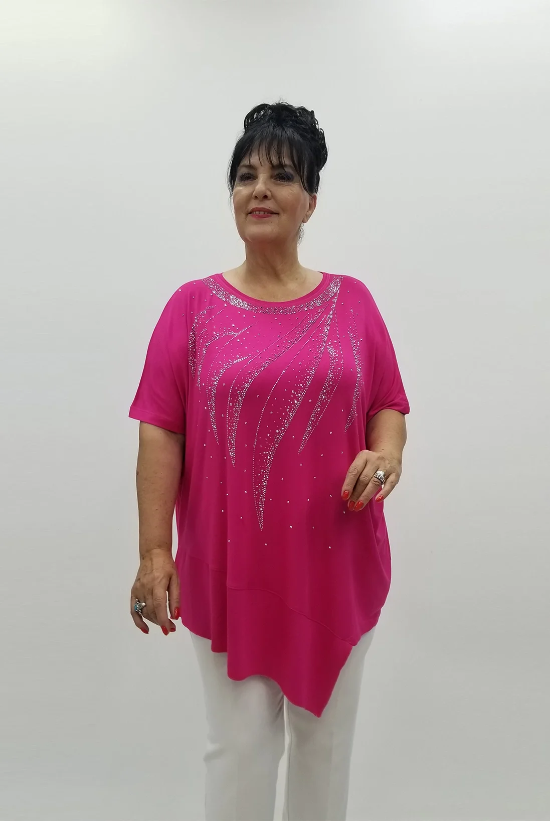 Miraggio Büyük Beden Tunik 99773 FUŞYA