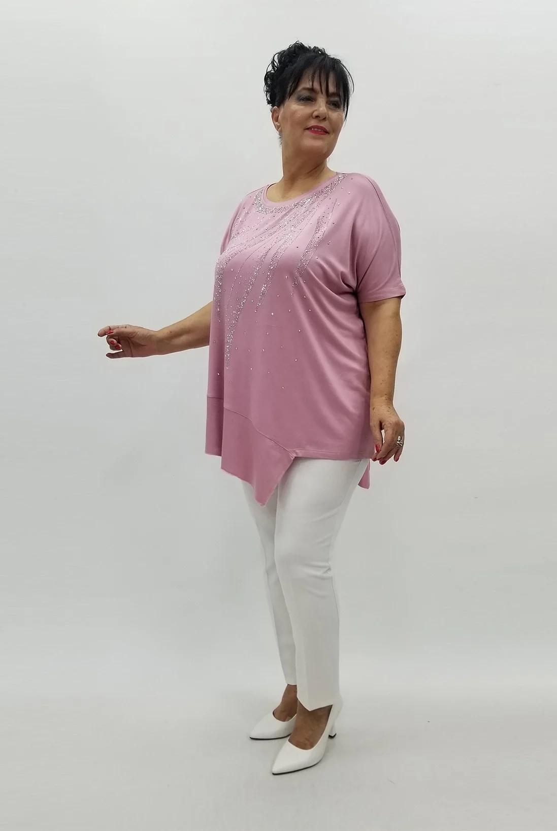 Miraggio Büyük Beden Tunik 99773 GÜL KURUSU