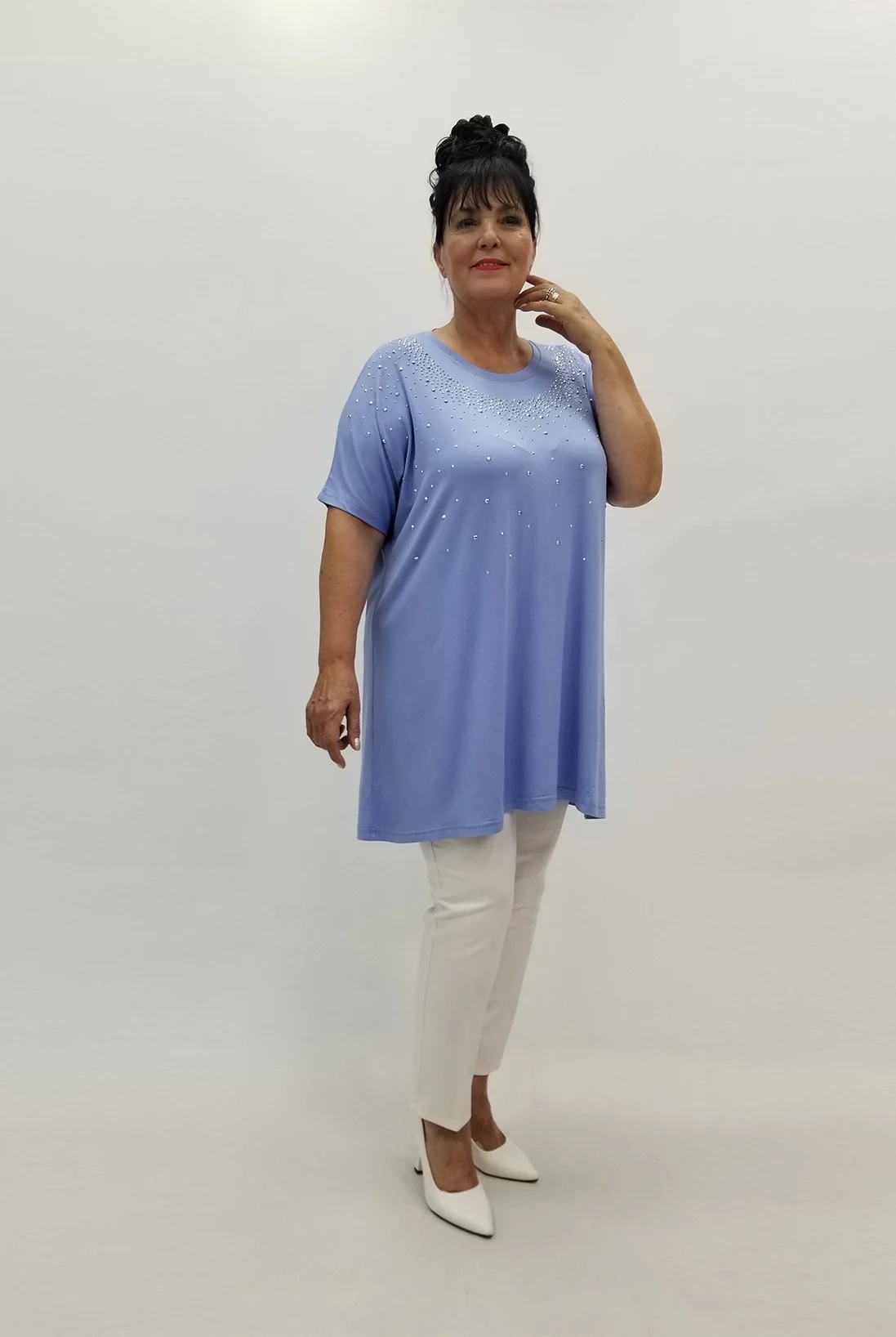 Miraggio Büyük Beden Tunik 99859 A-MAVİ